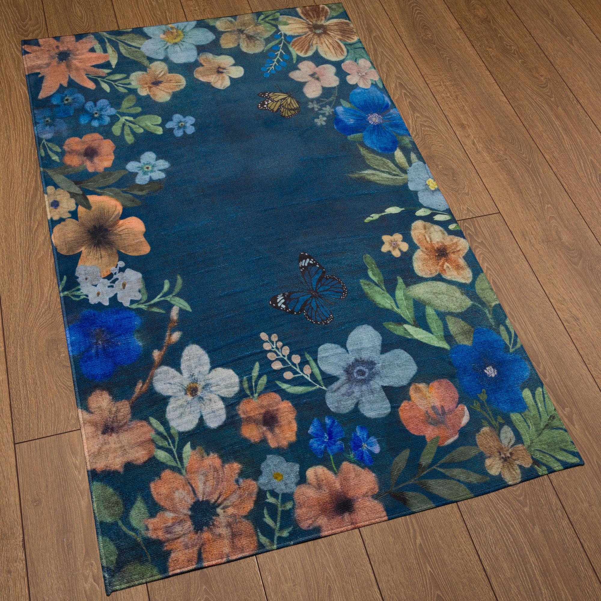 Marbella Floral Frame Rug