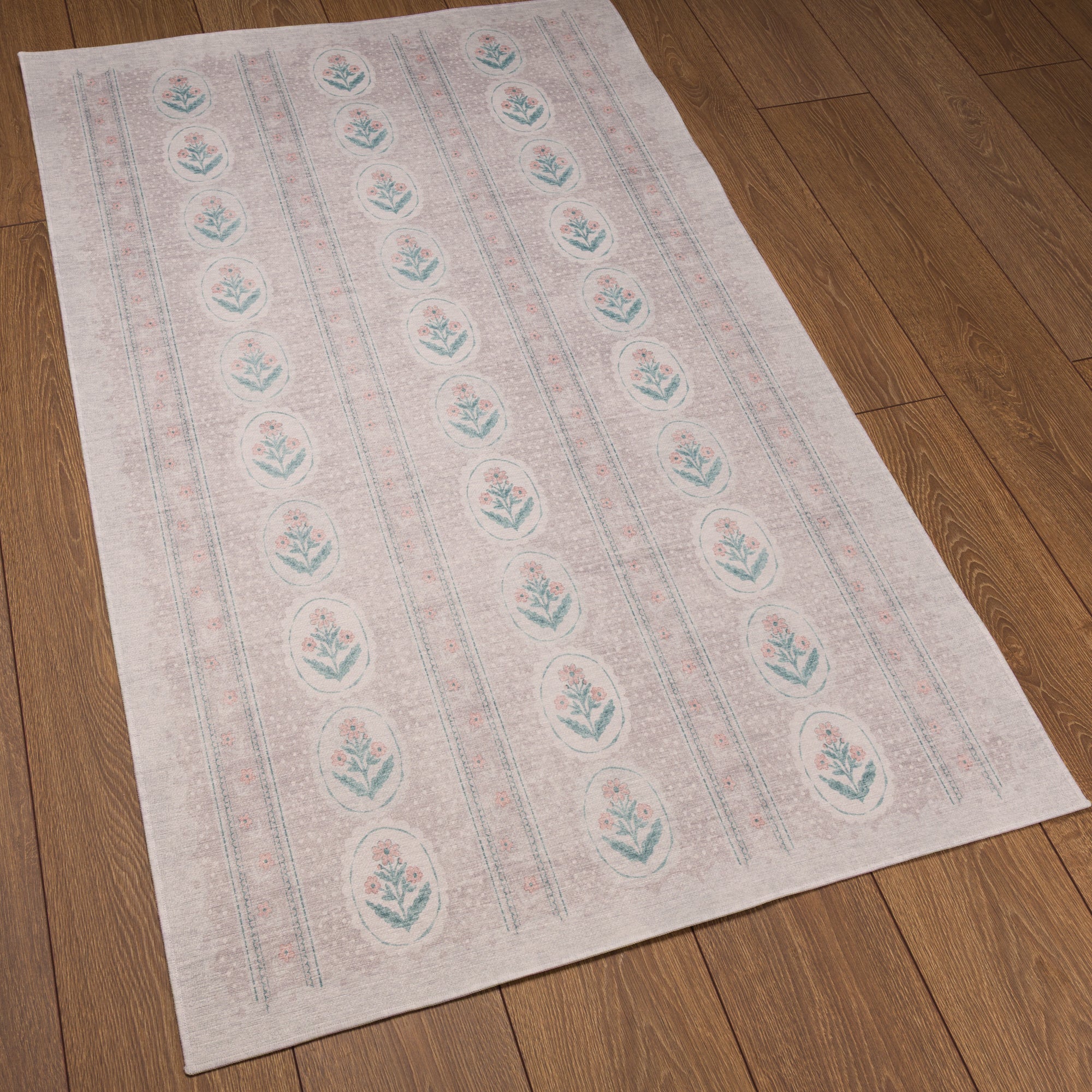 Lilia Soft Floral Medallion Rug