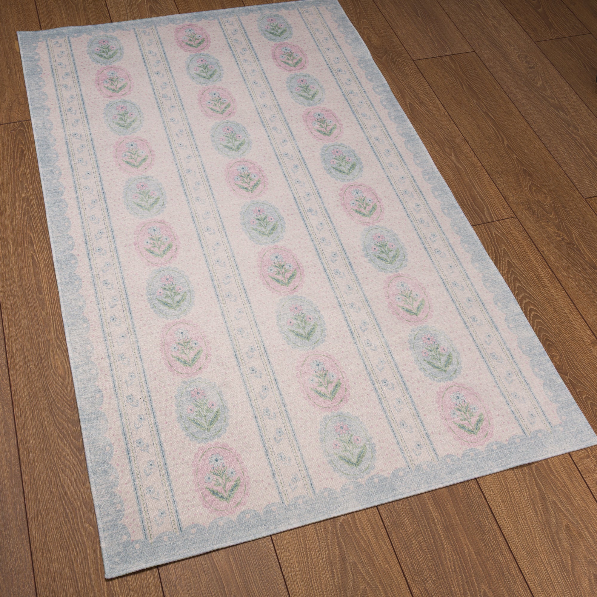 Lilia Soft Floral Medallion Rug