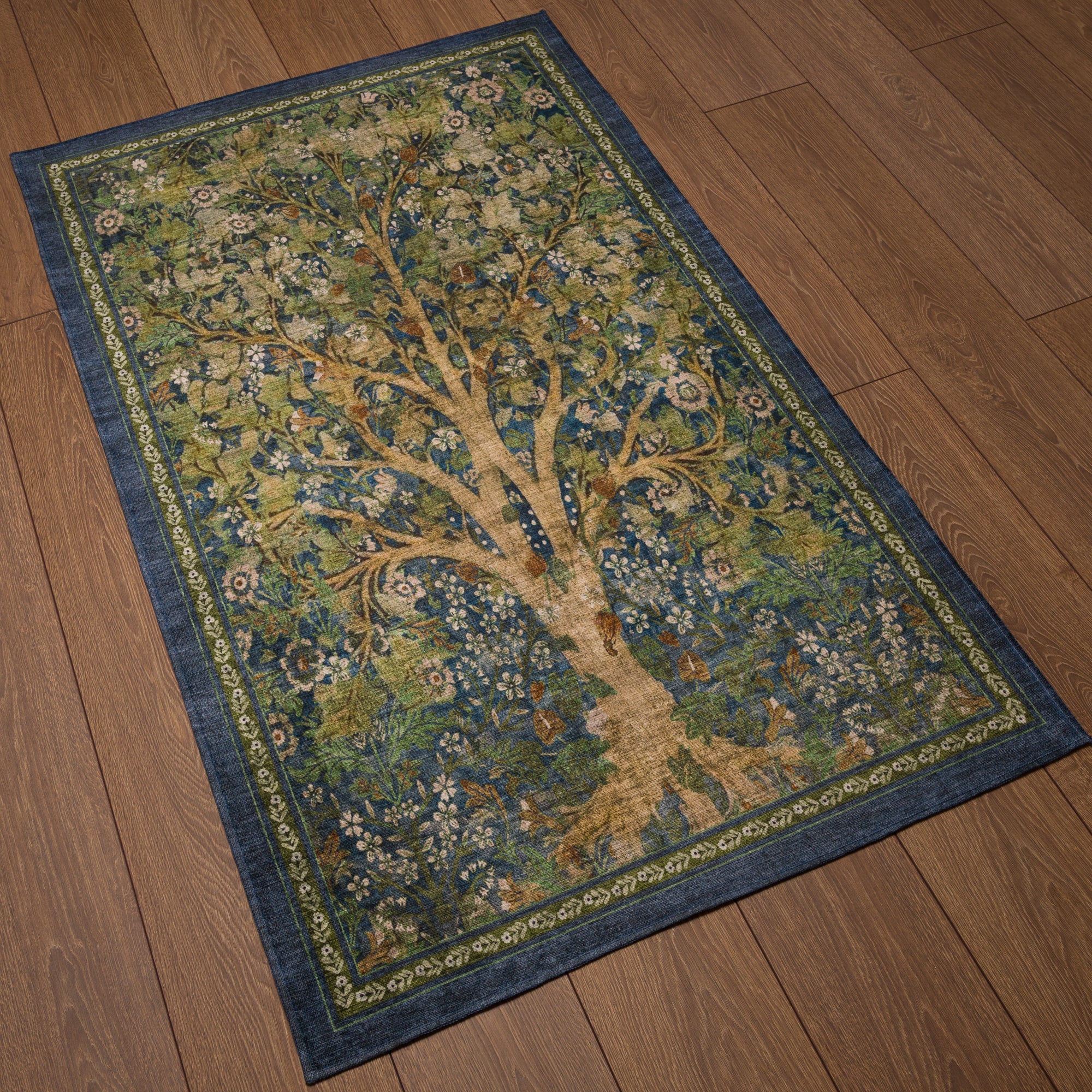Violet Vintage Garden Tree Rug
