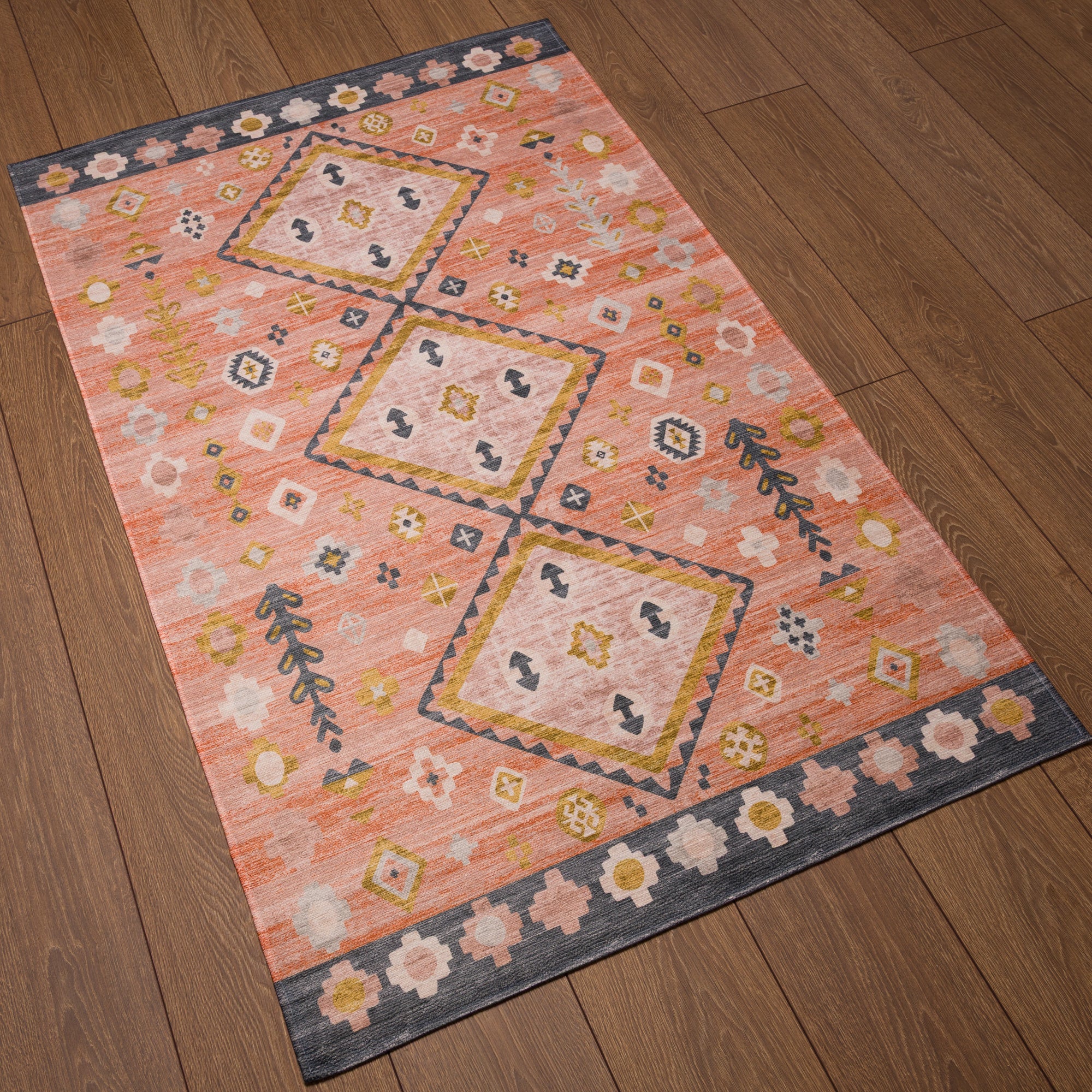 Amani Modern Boho Diamond Rug