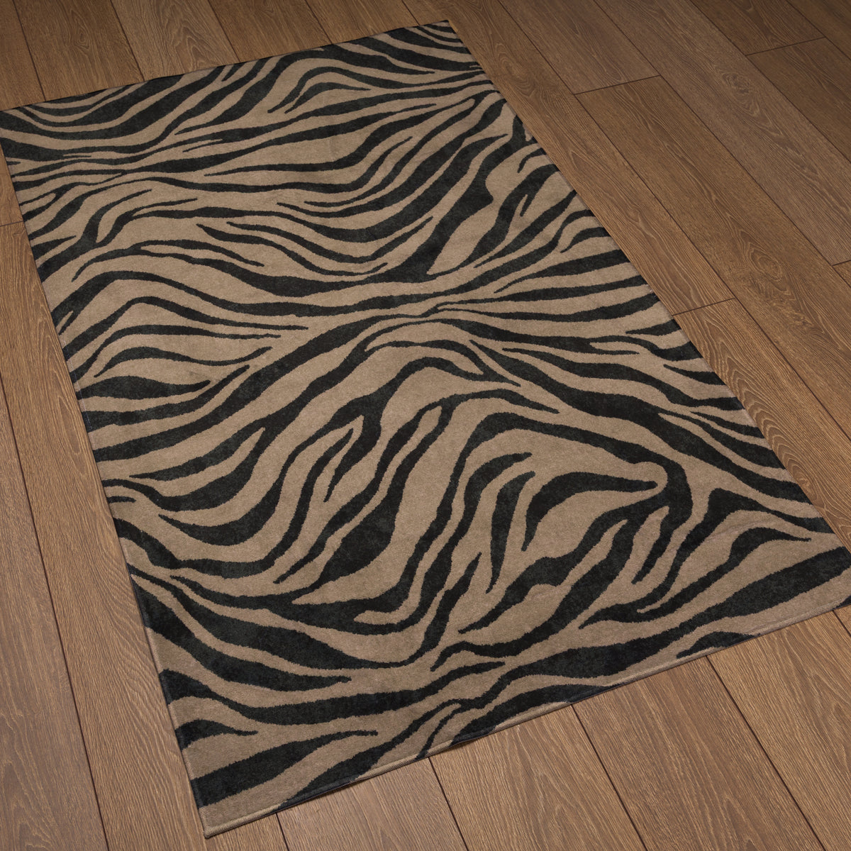 Roxy Wavy Zebra Print Rug