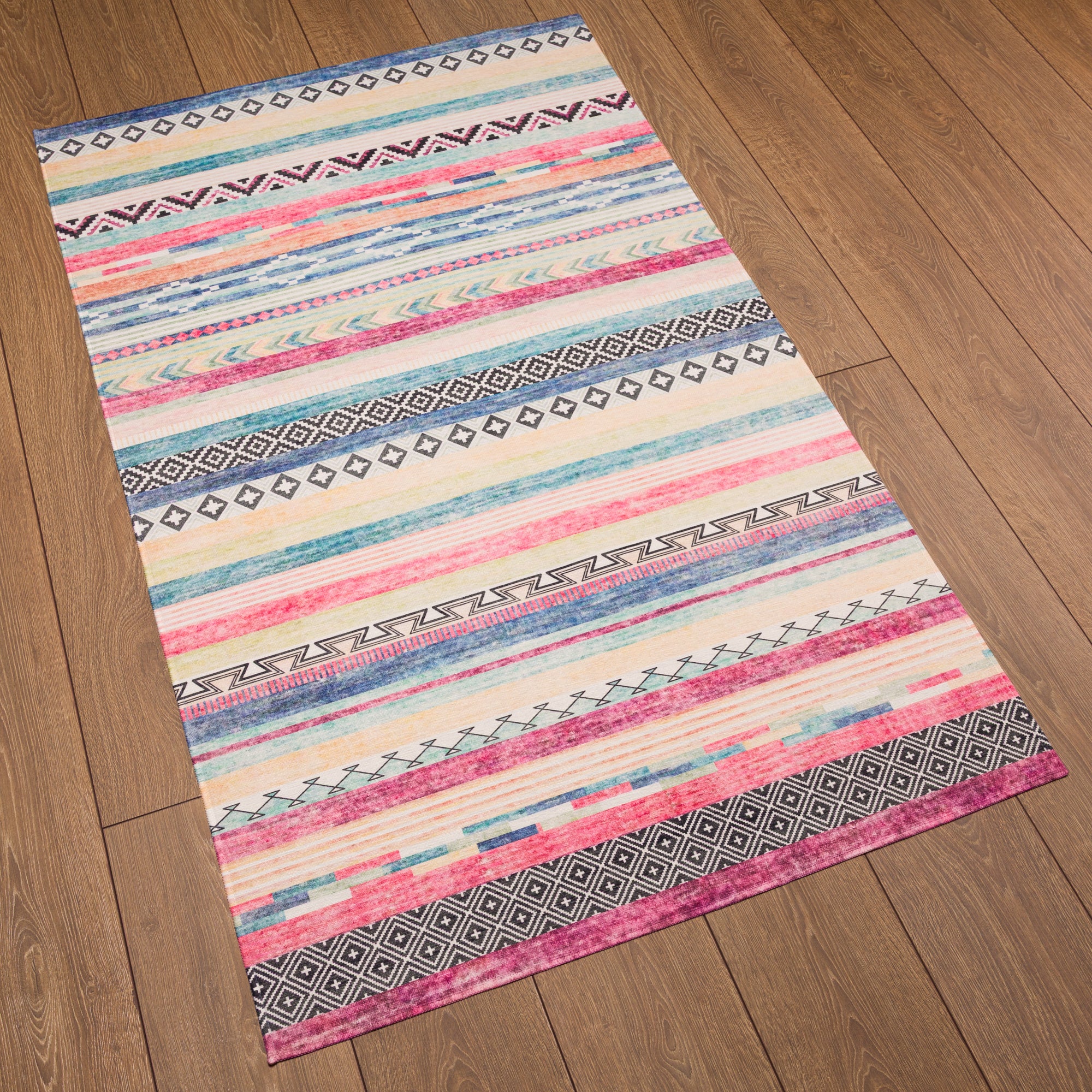 Ziggy Multicolor Stripe Vloerkleed