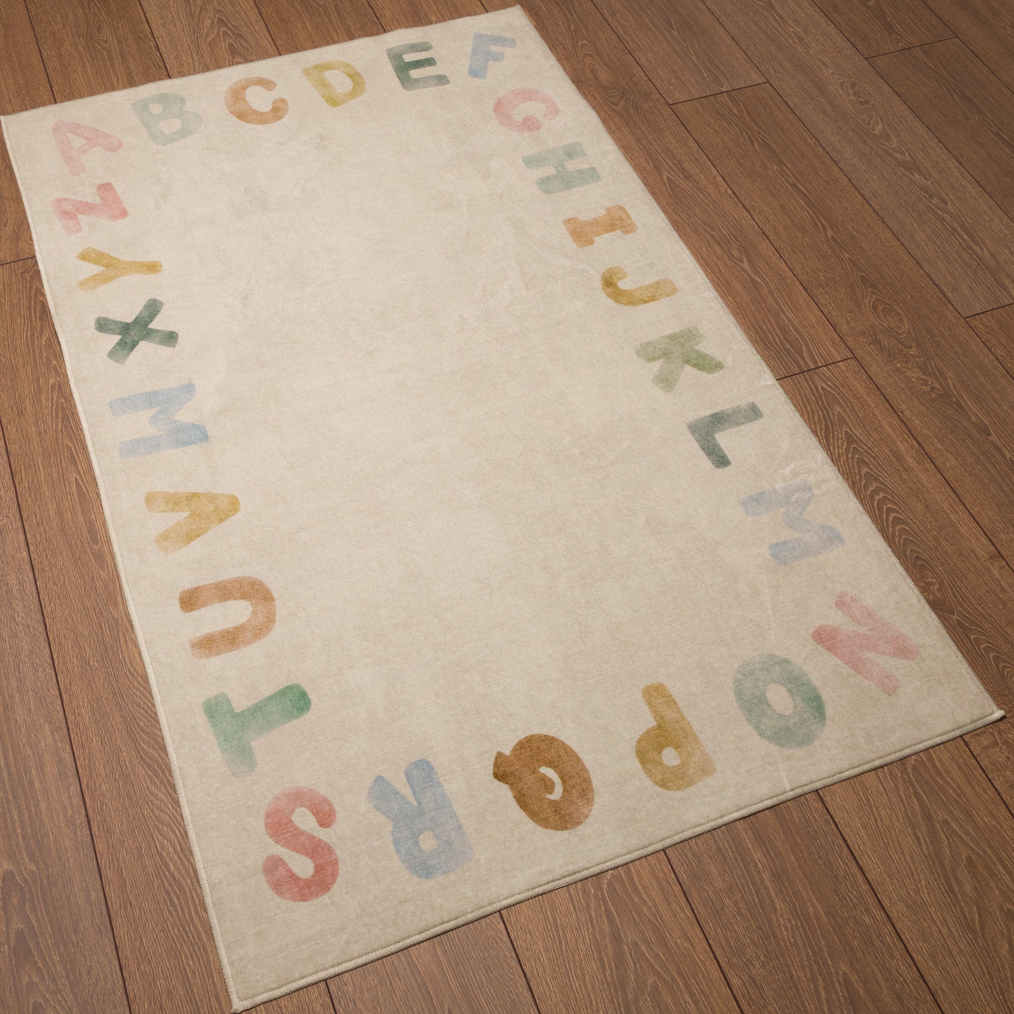 Izzy Alphabet Border Rug