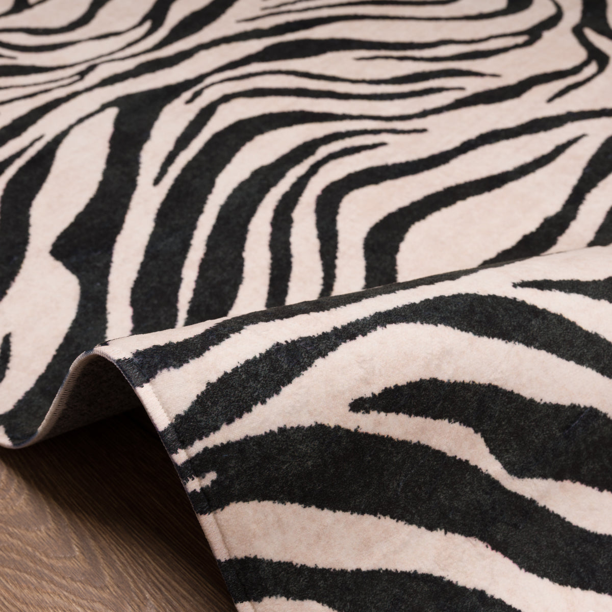 Roxy Wavy Zebra Print Rug