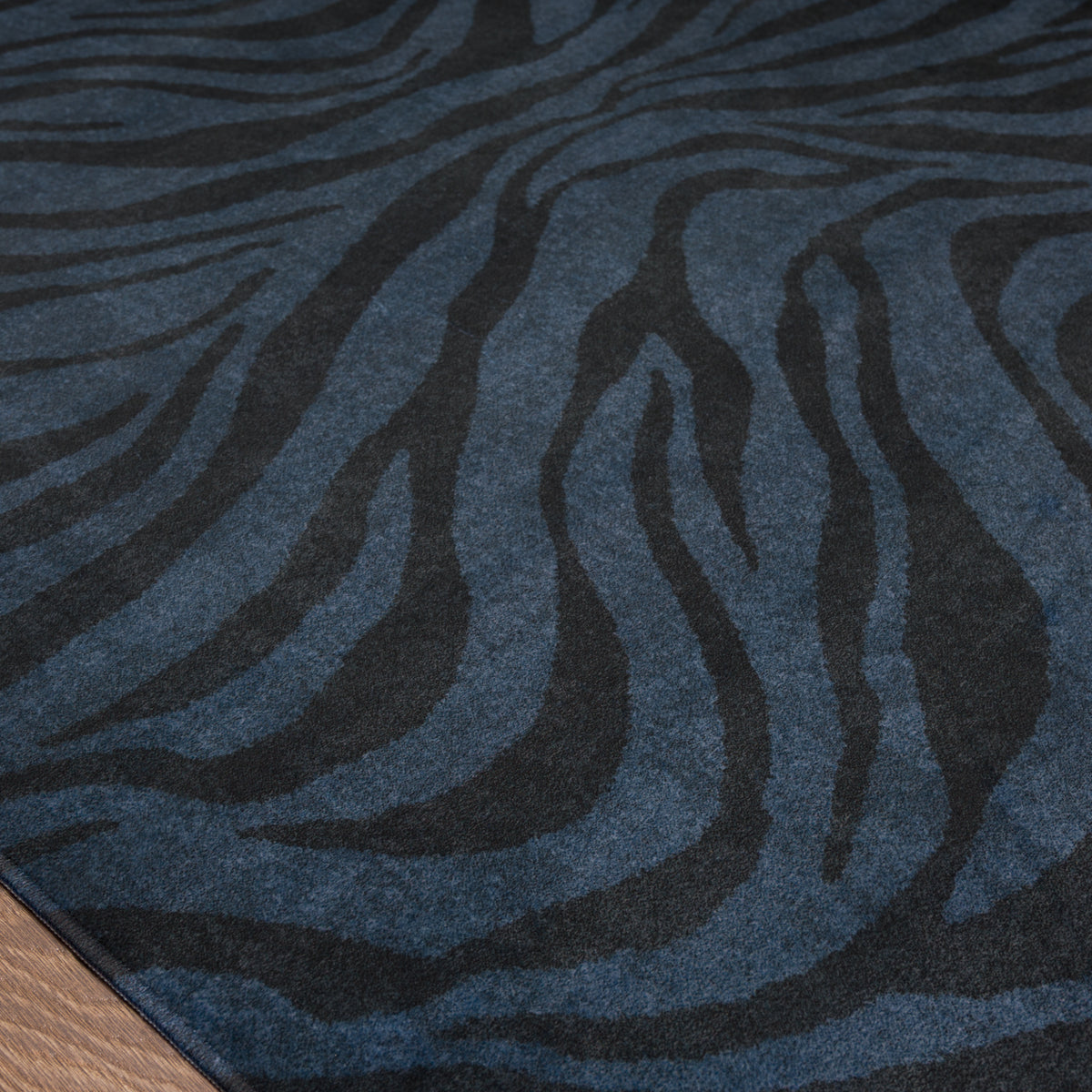 Roxy Wavy Zebra Print Rug