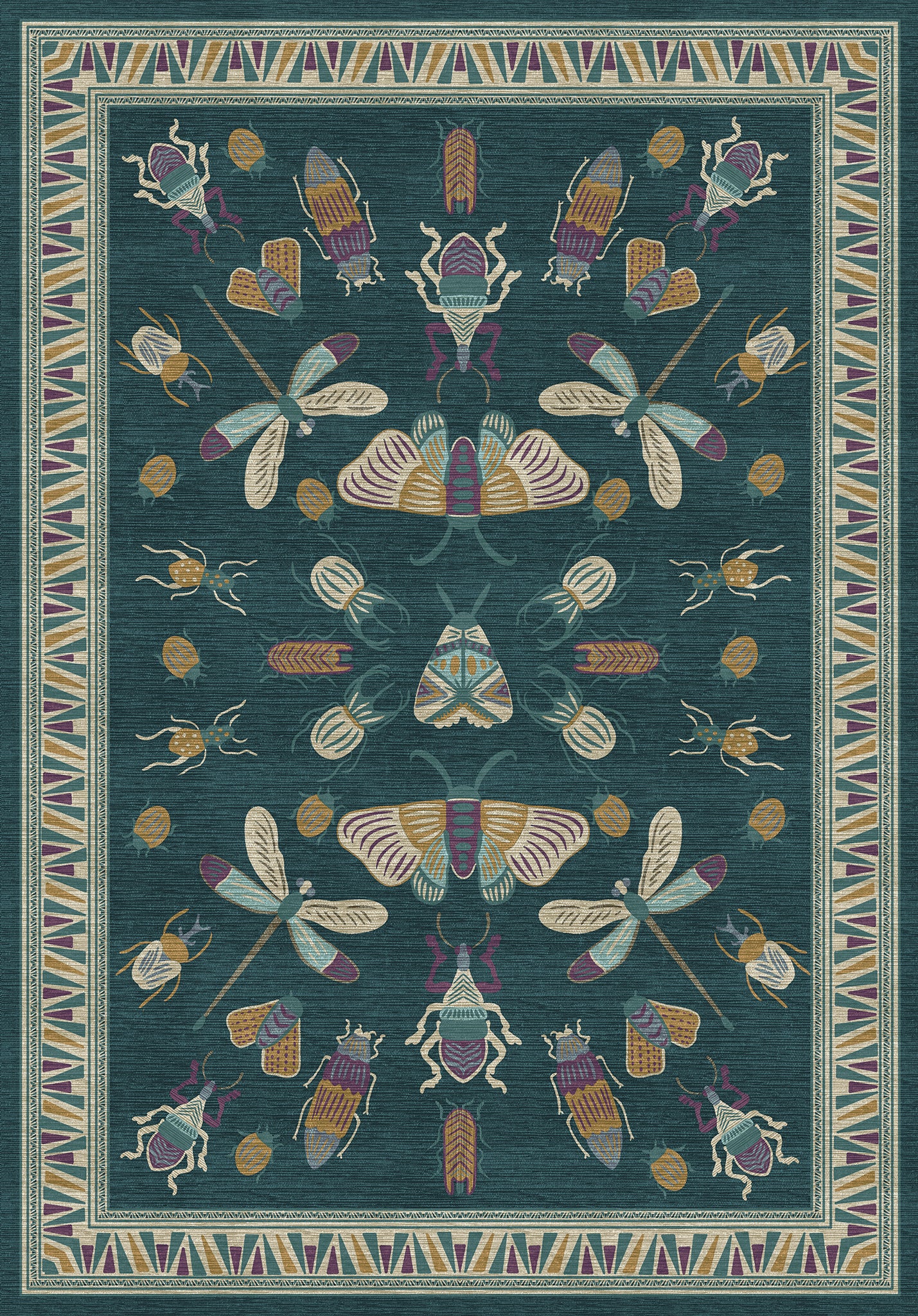 Thalia Eclectic Insect Motif Rug