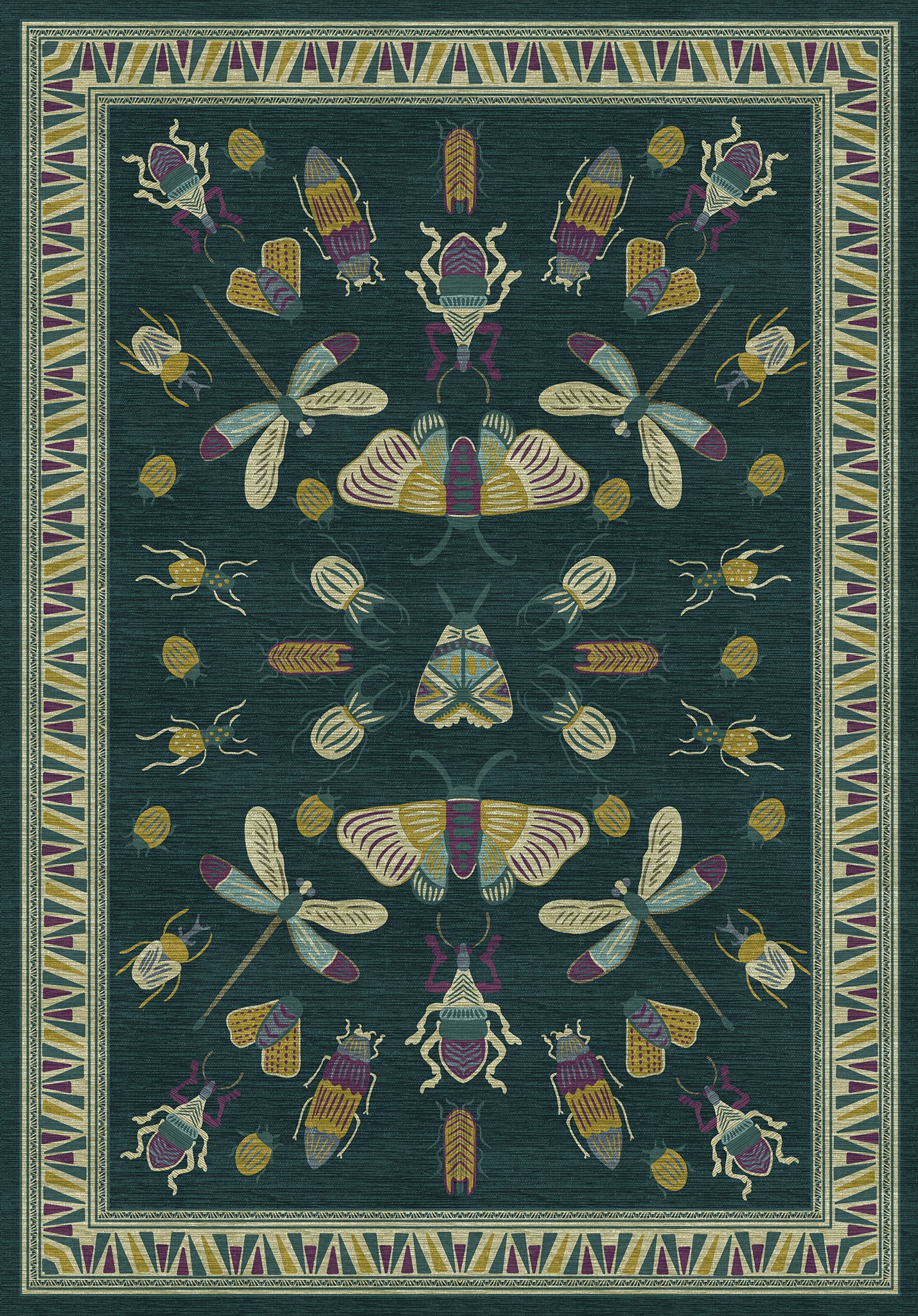 Thalia Covor Eclectic Cu Motive De Insecte