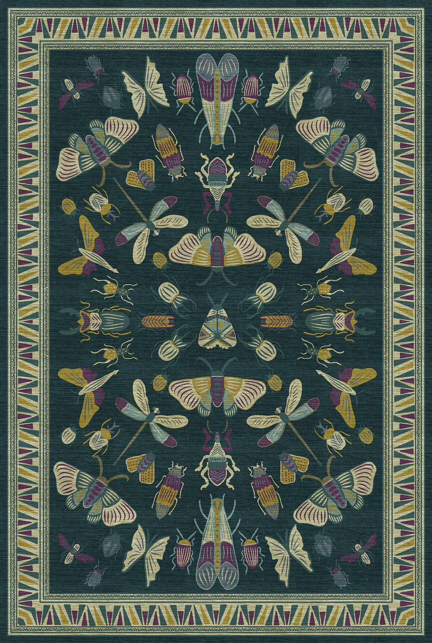 Thalia Eclectic Insect Motif Rug
