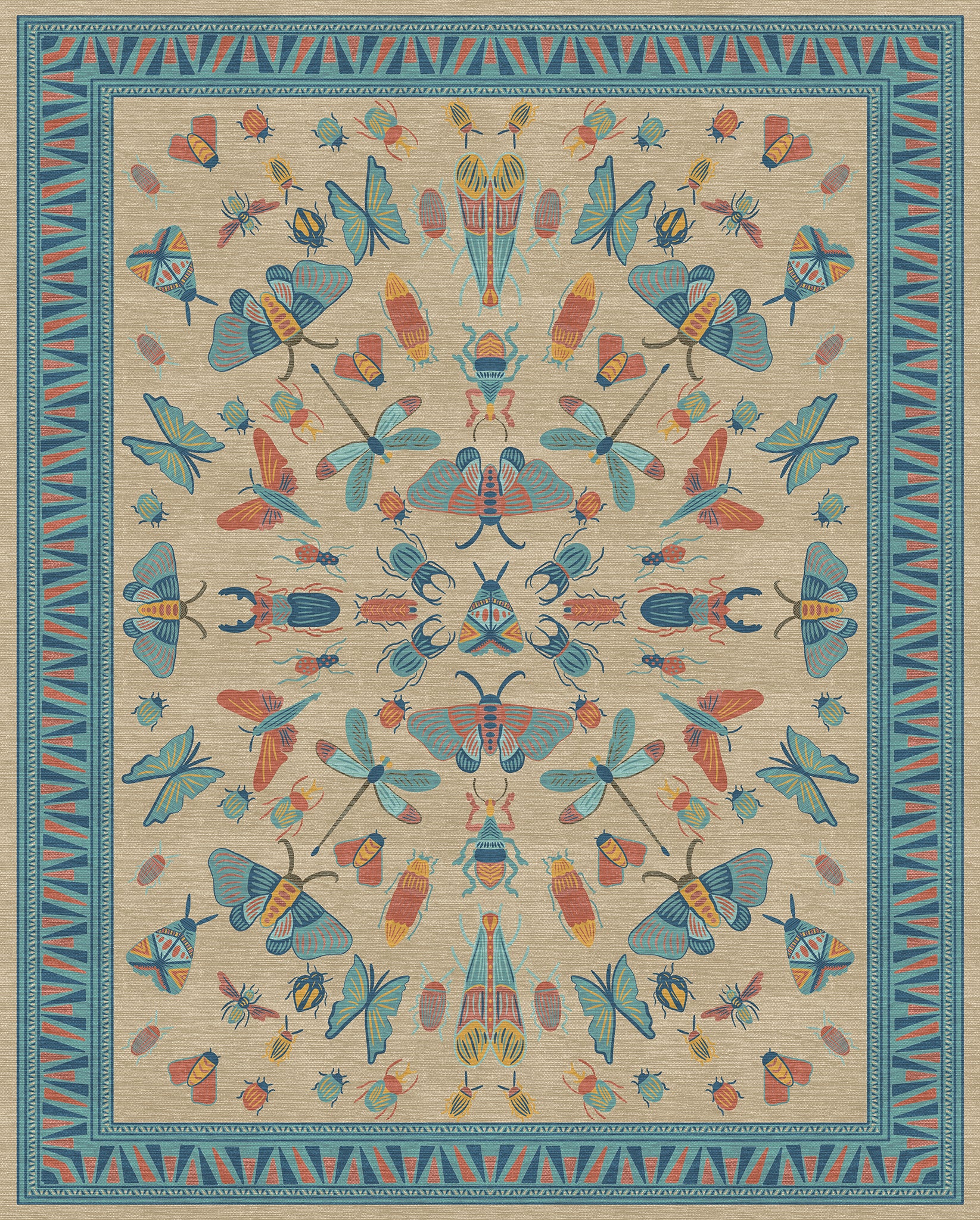 Thalia Eclectic Insect Motif Rug