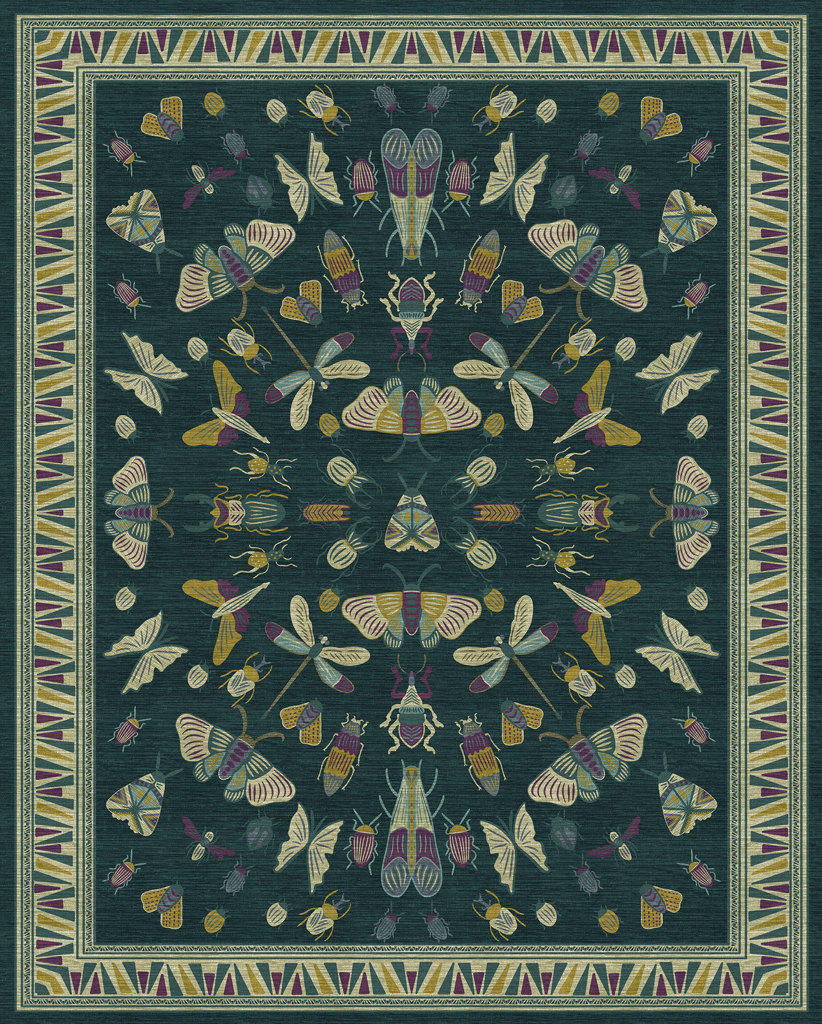 Thalia Eclectic Insect Motif Rug