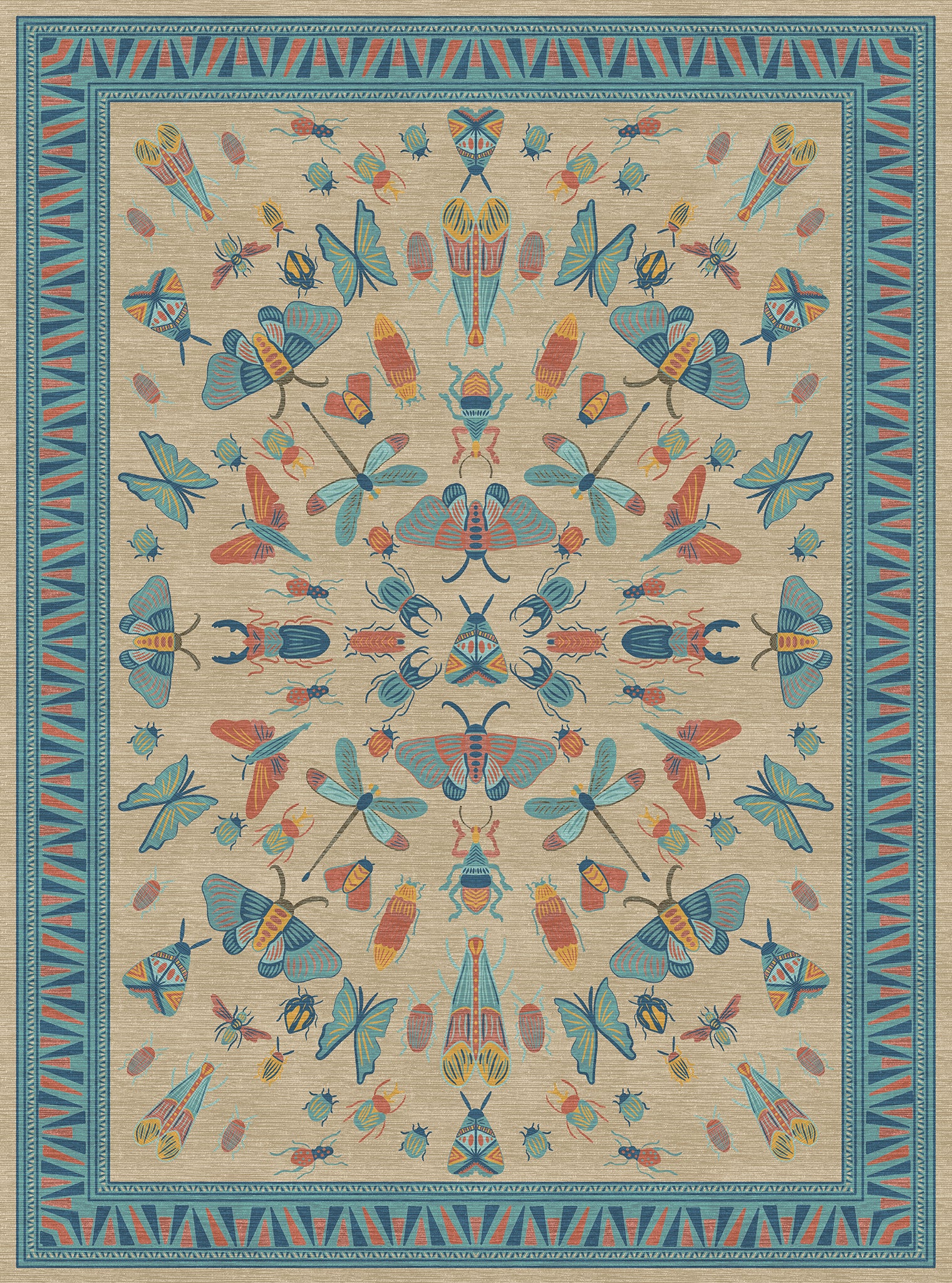 Thalia Eclectic Insect Motif Rug