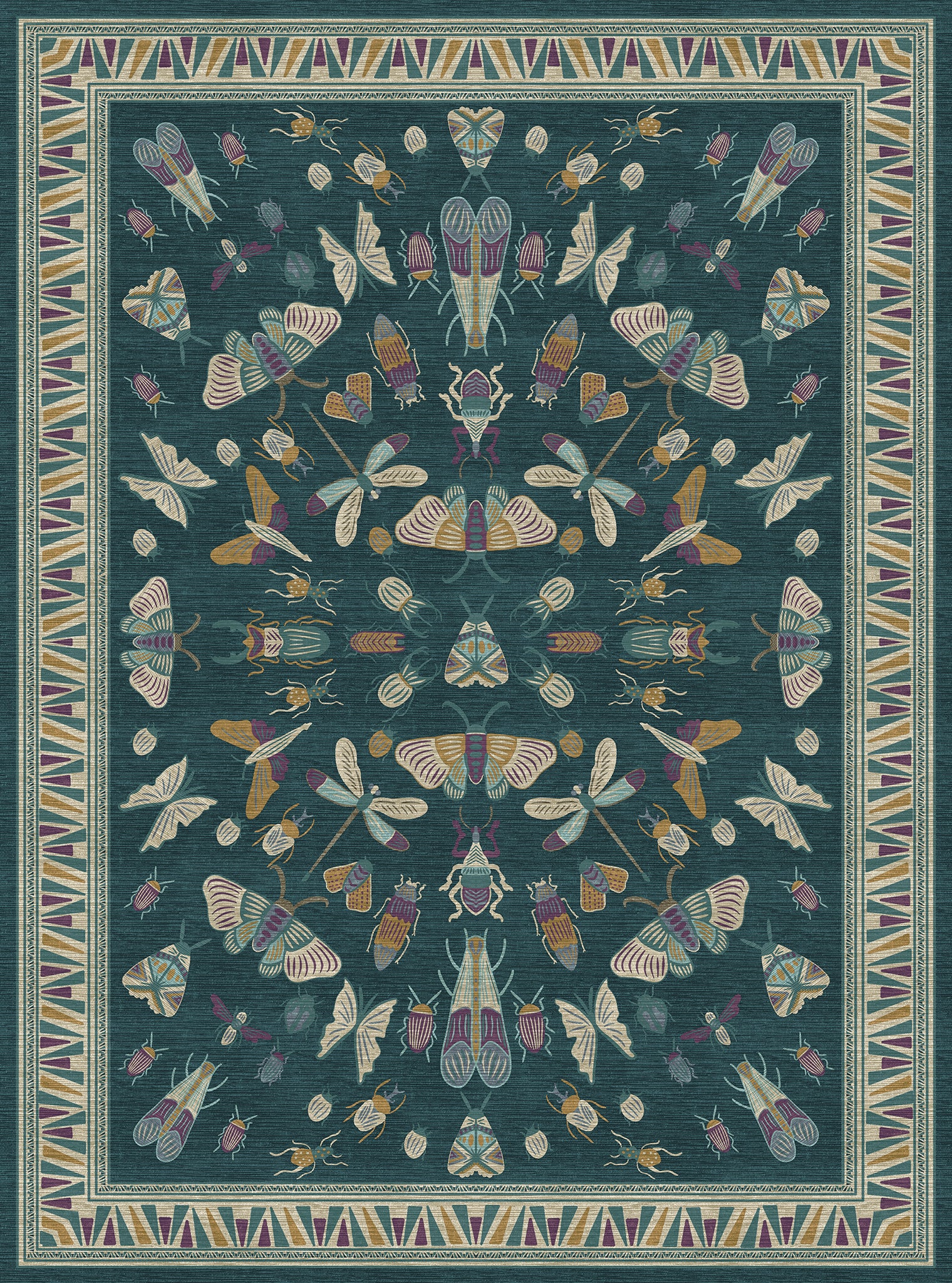 Thalia Eclectic Insect Motif Rug