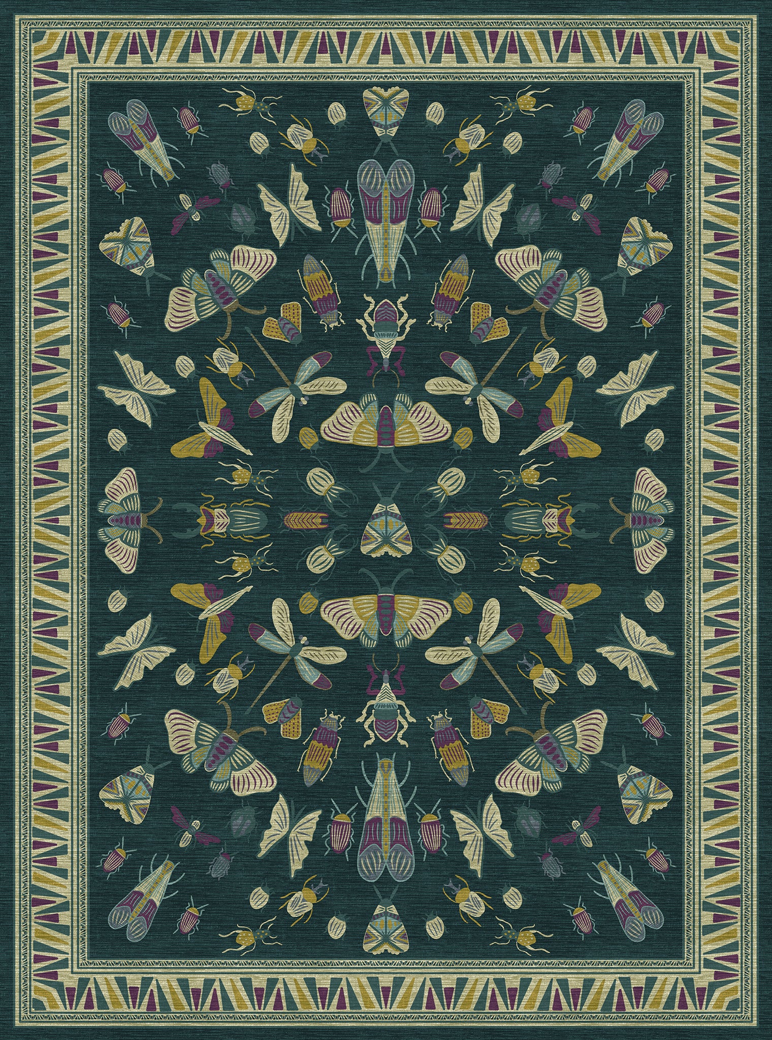 Thalia Eclectic Insect Motif Rug
