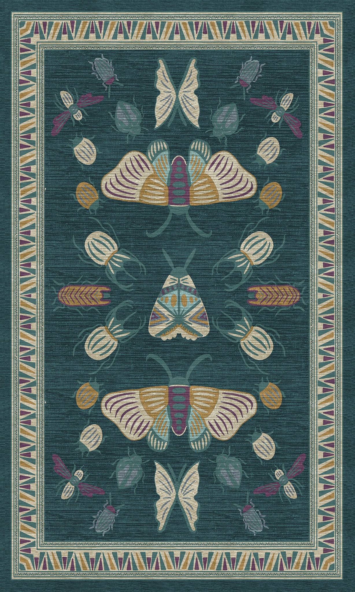 Thalia Eclectic Insect Motif Rug