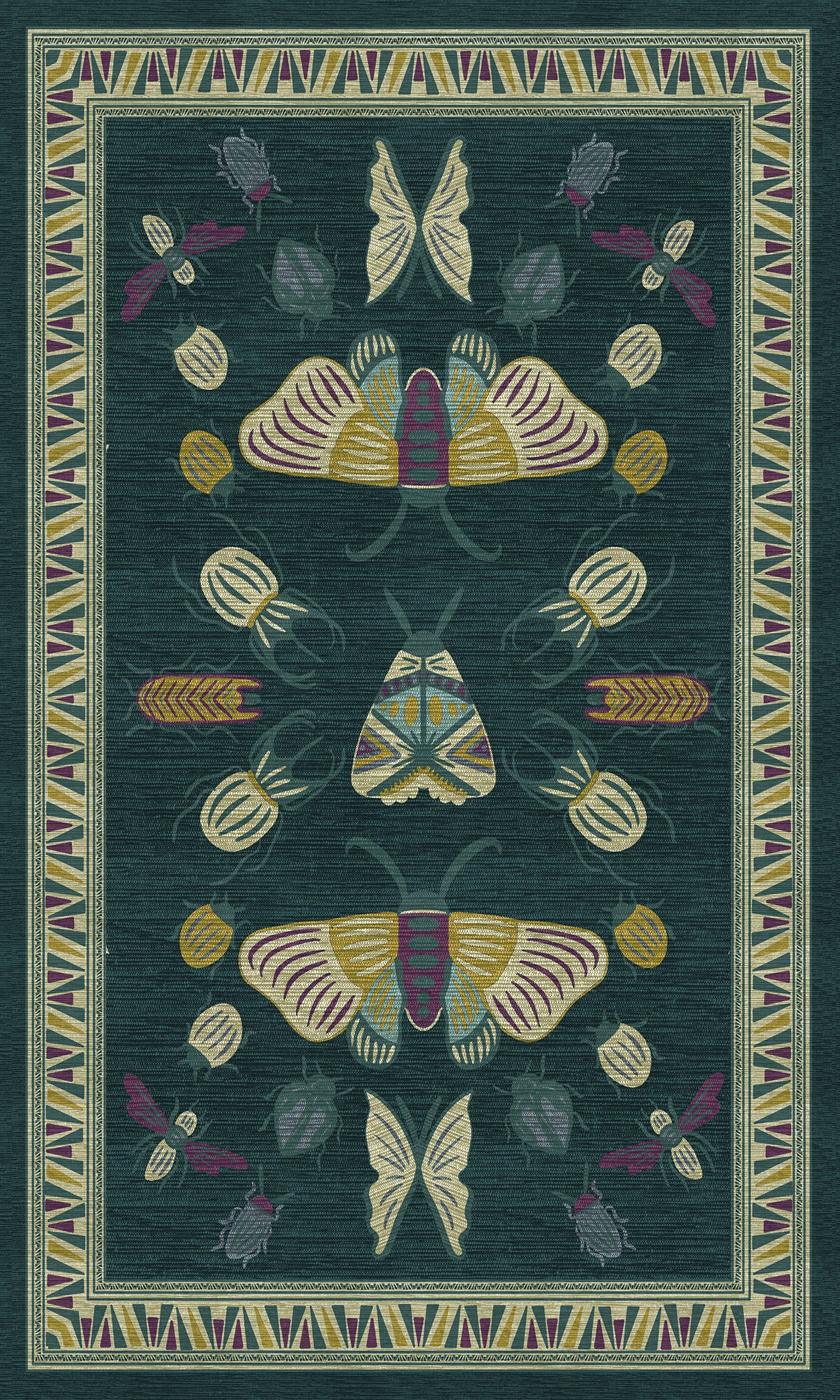 Thalia Eclectic Insect Motif Rug