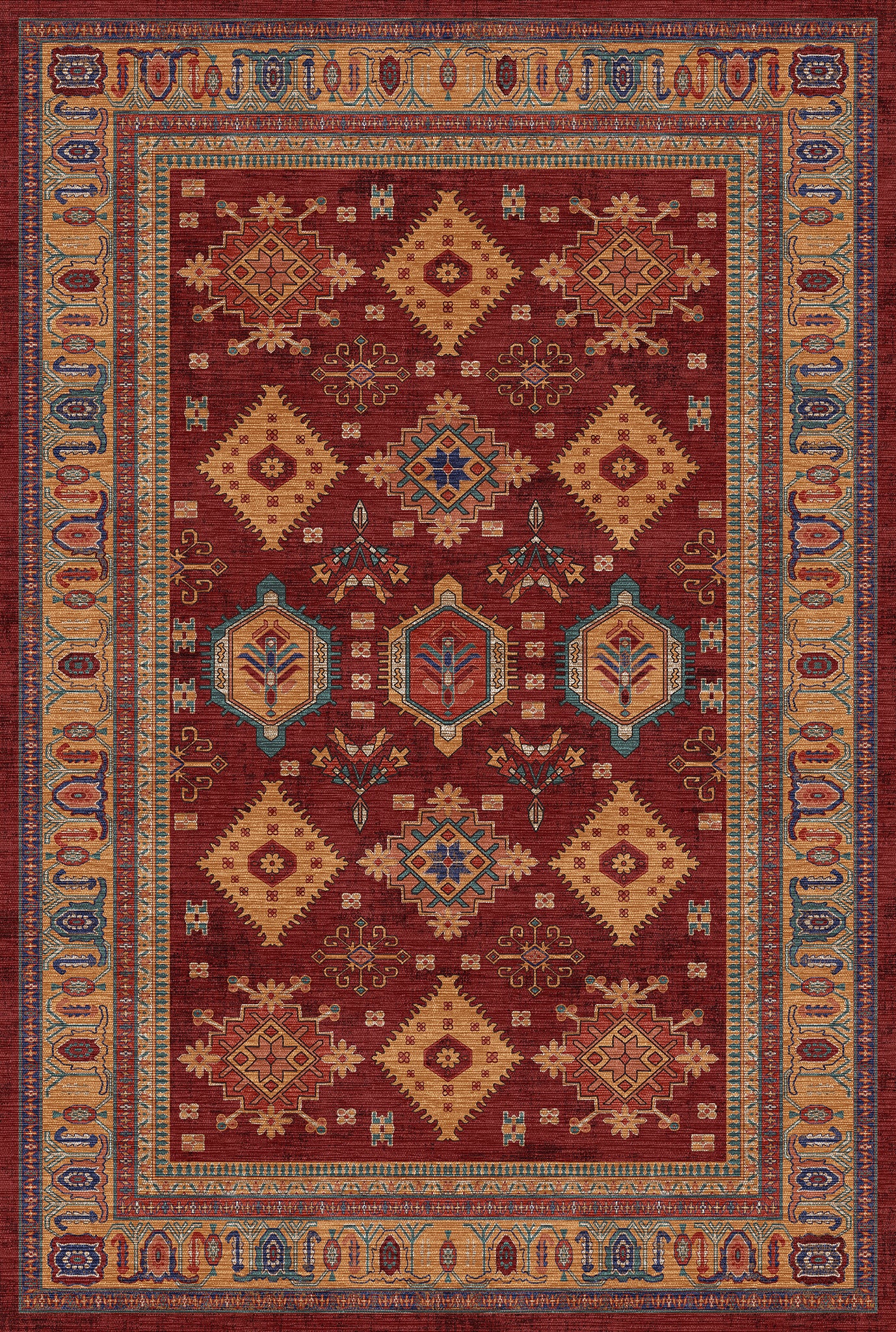Eliza Alfombra Ornamental Medallón