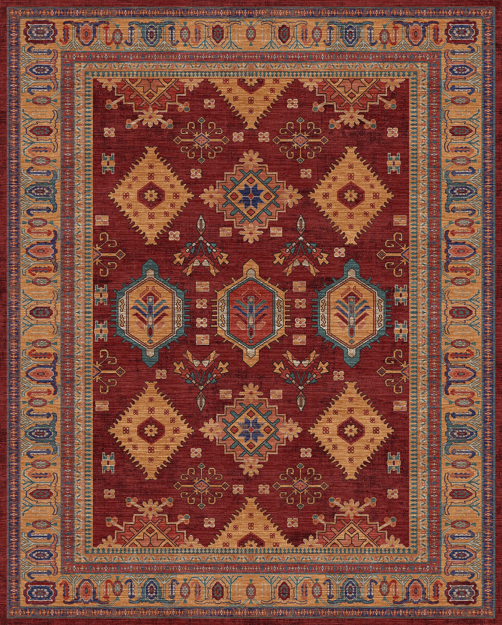 Eliza Alfombra Ornamental Medallón