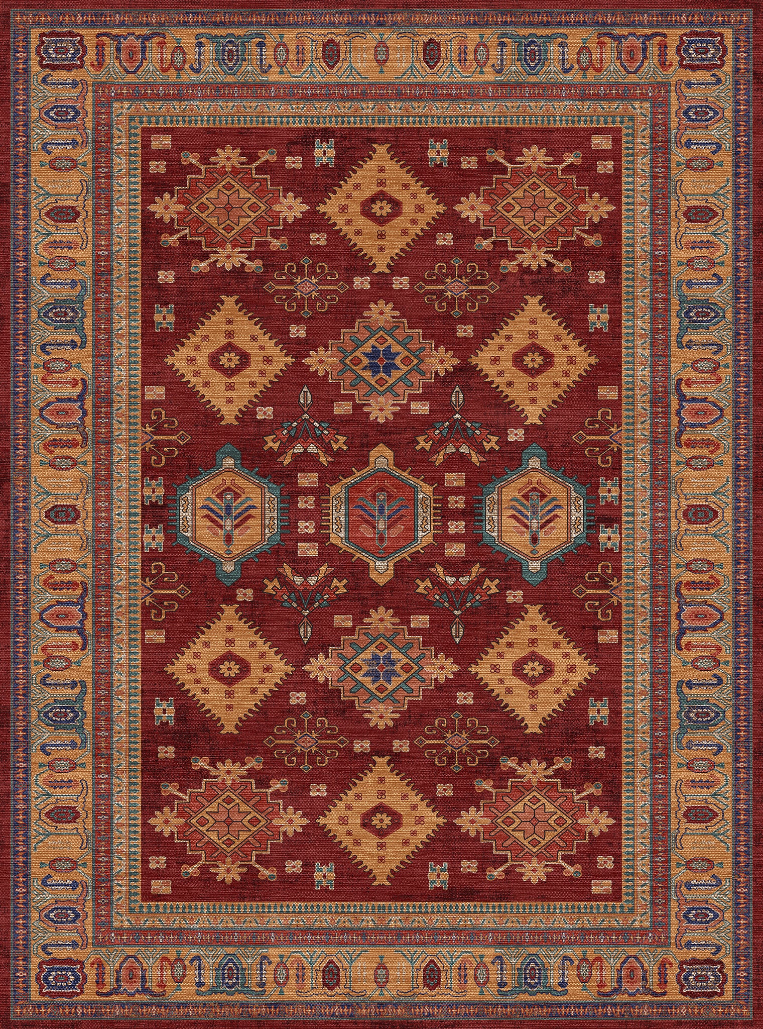 Eliza Alfombra Ornamental Medallón