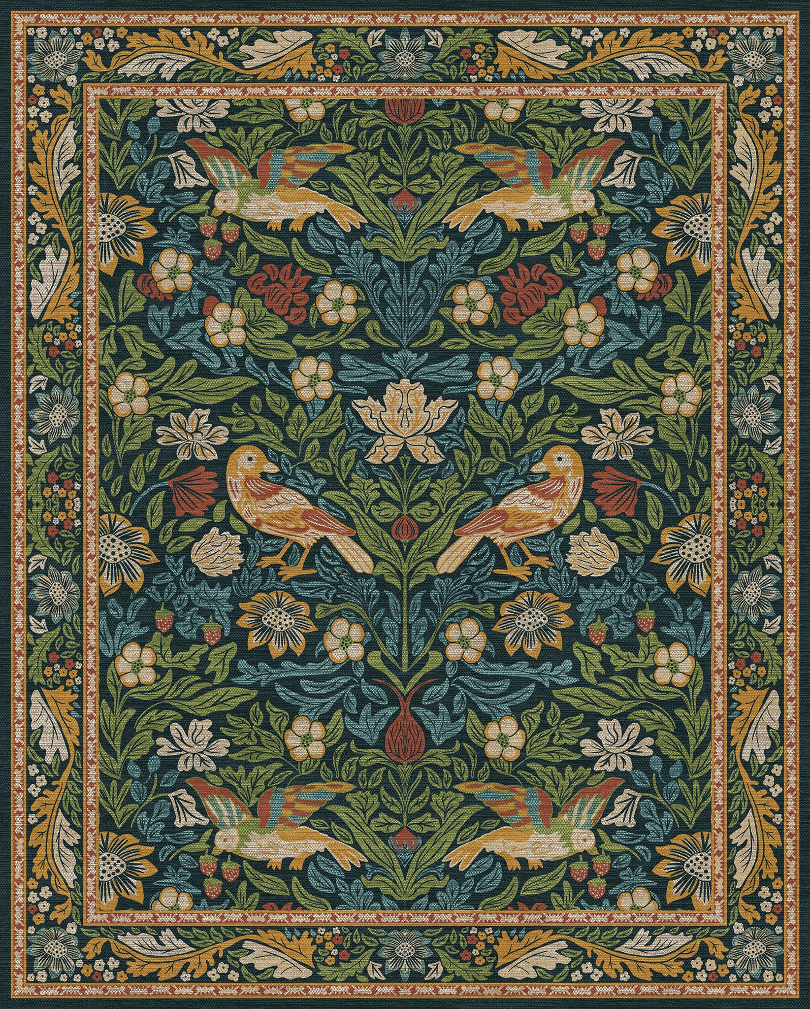 Ophelia Alfombra Ornamental Floral