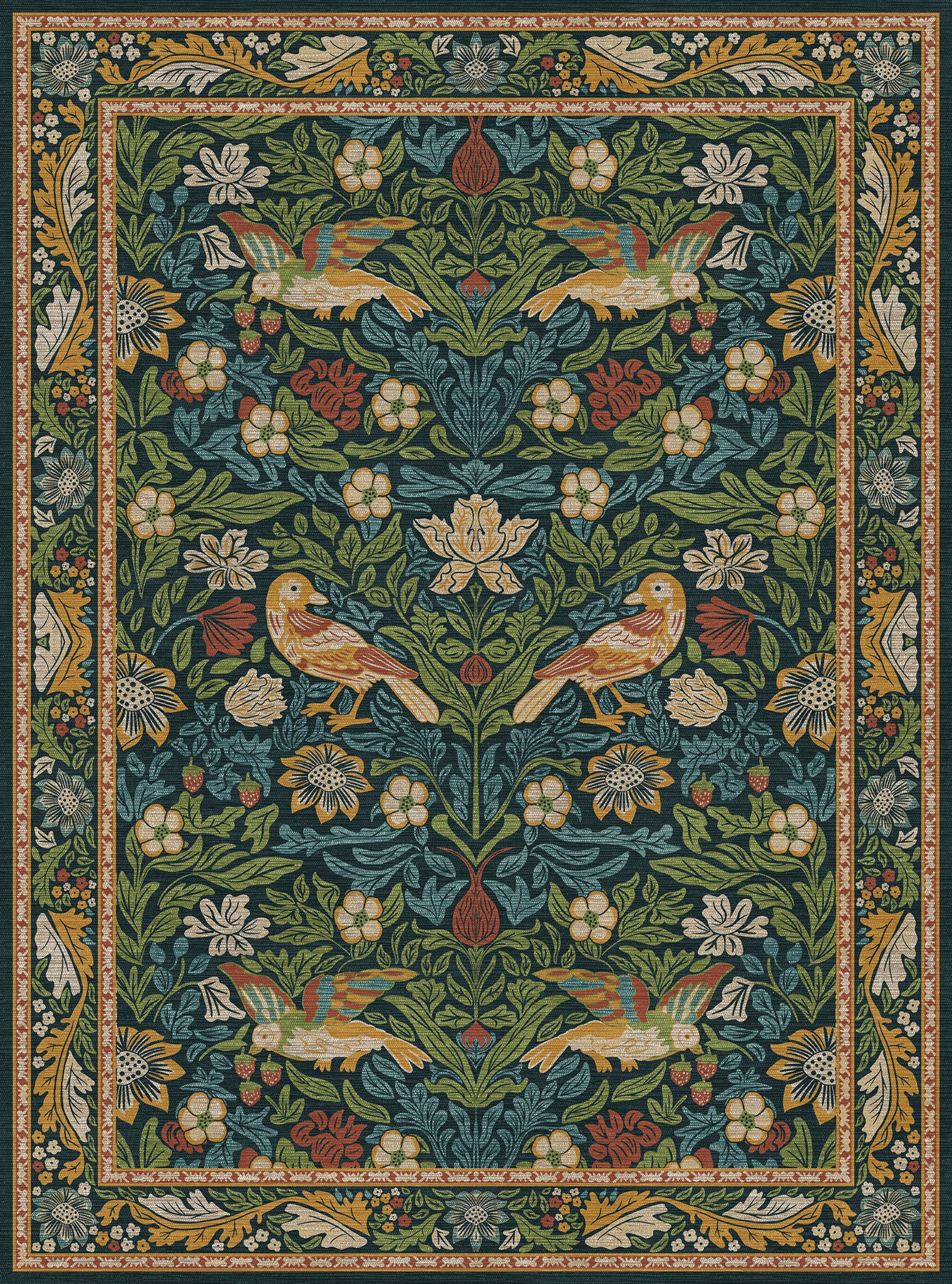 Ophelia Alfombra Ornamental Floral