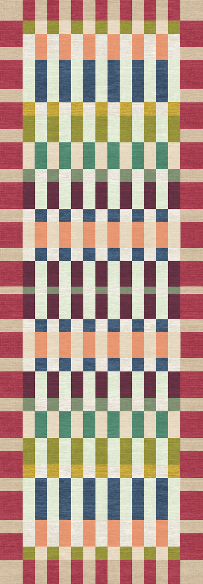 Emery Geometric Checkered Rug