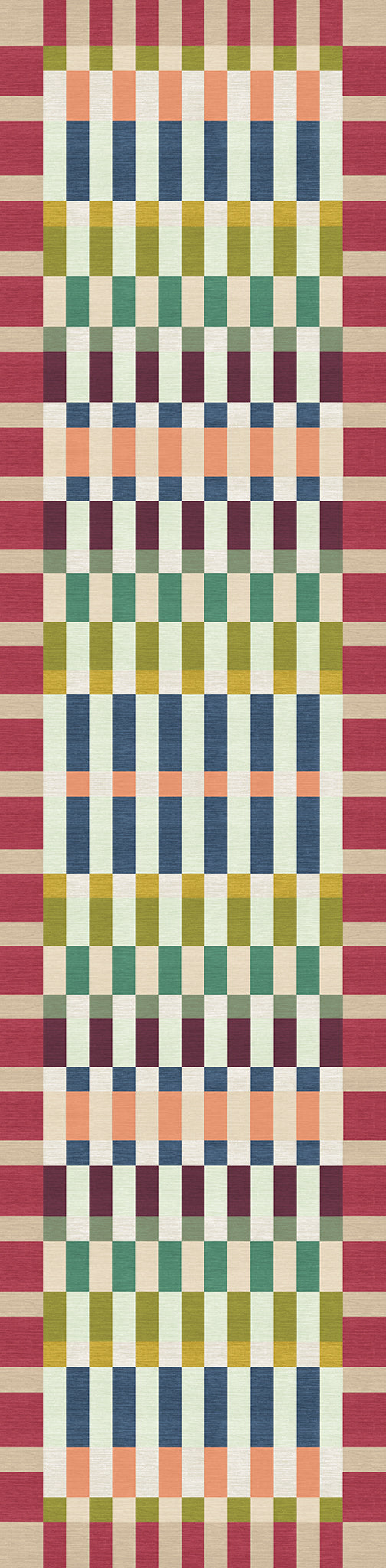 Emery Geometric Checkered Rug