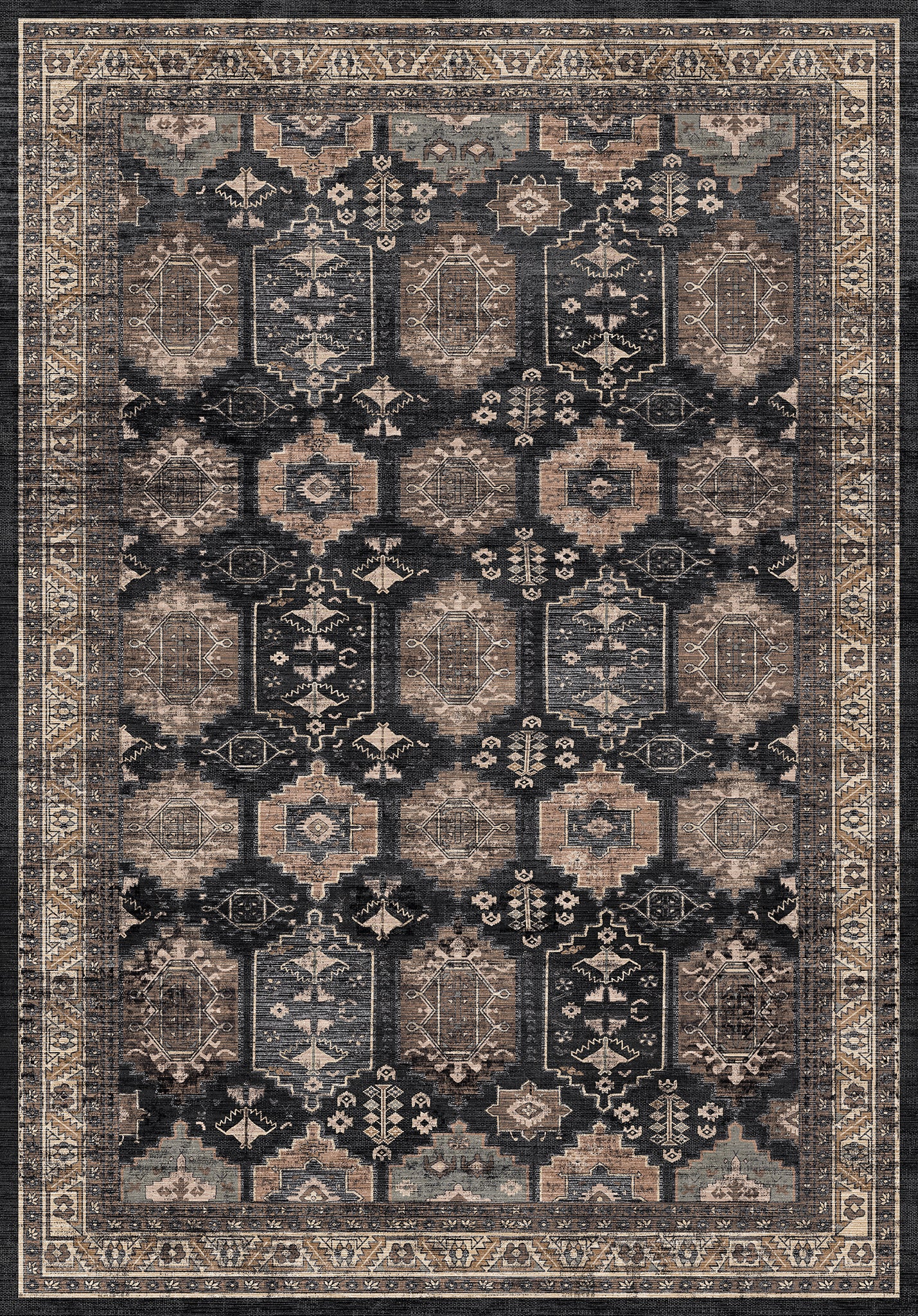 Asher Geometric Medallion Rug