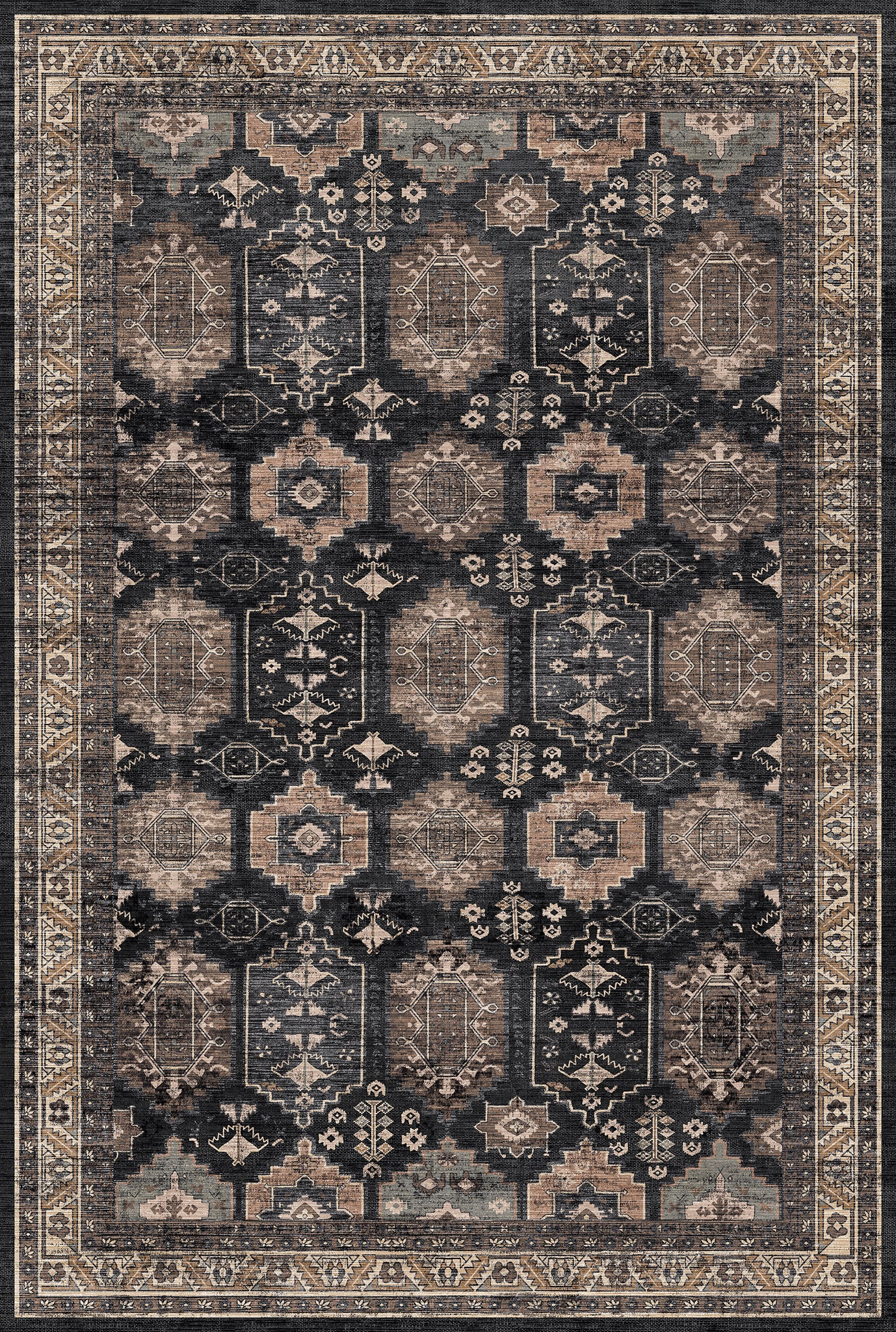 Asher Geometric Medallion Rug