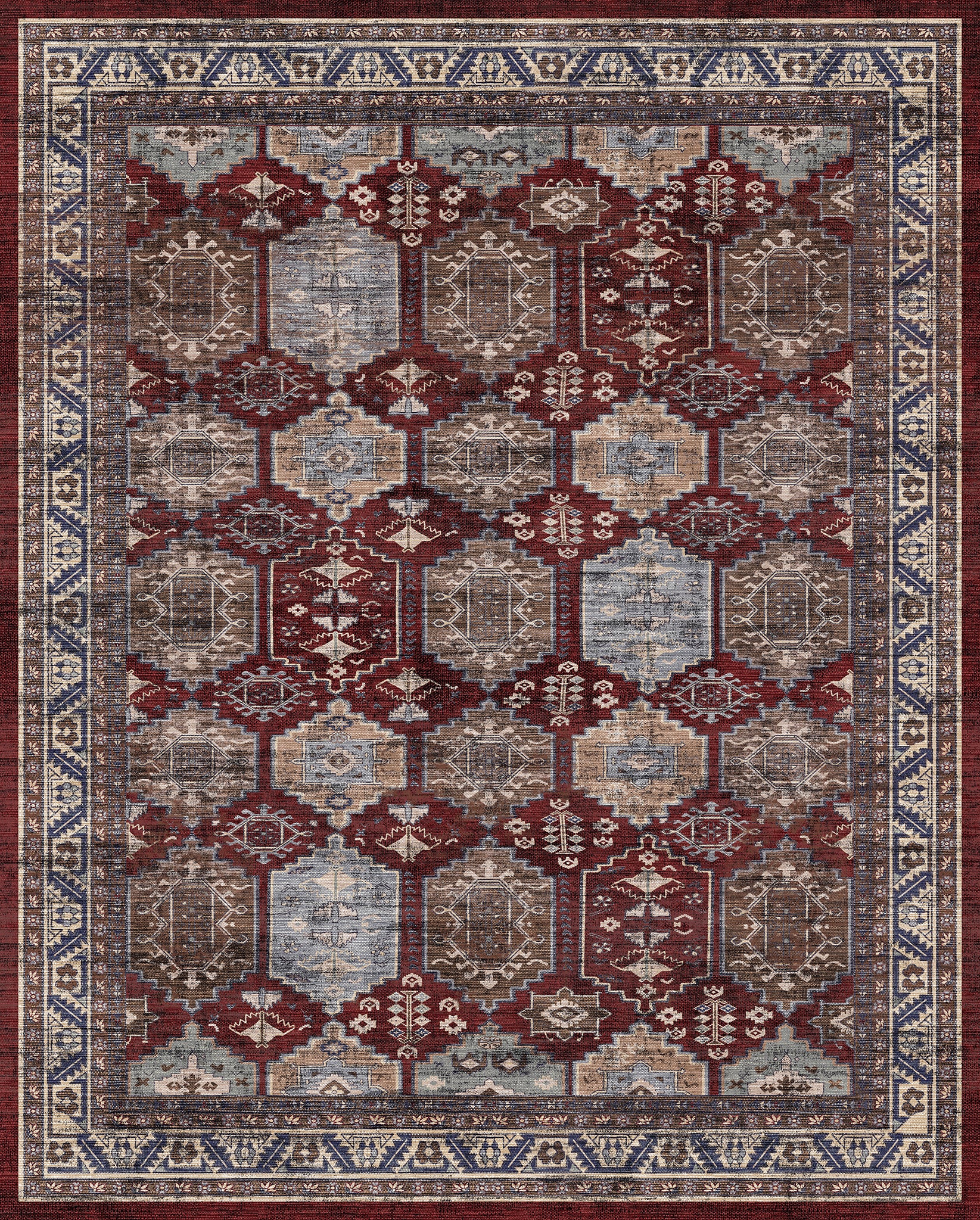 Asher Geometric Medallion Rug