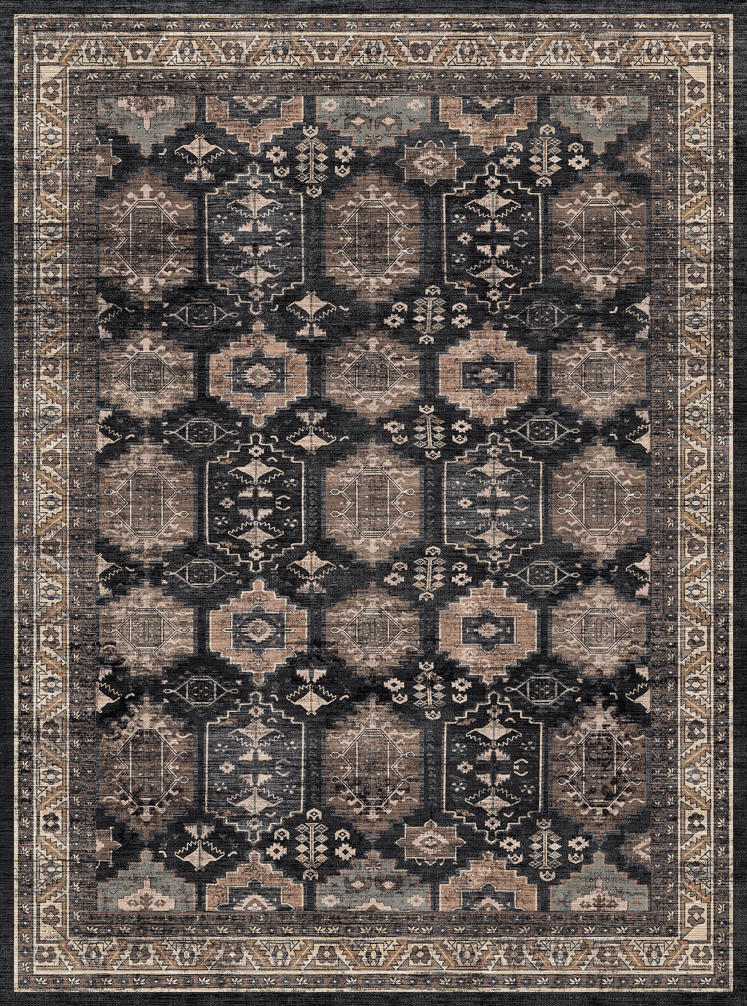 Asher Geometric Medallion Rug