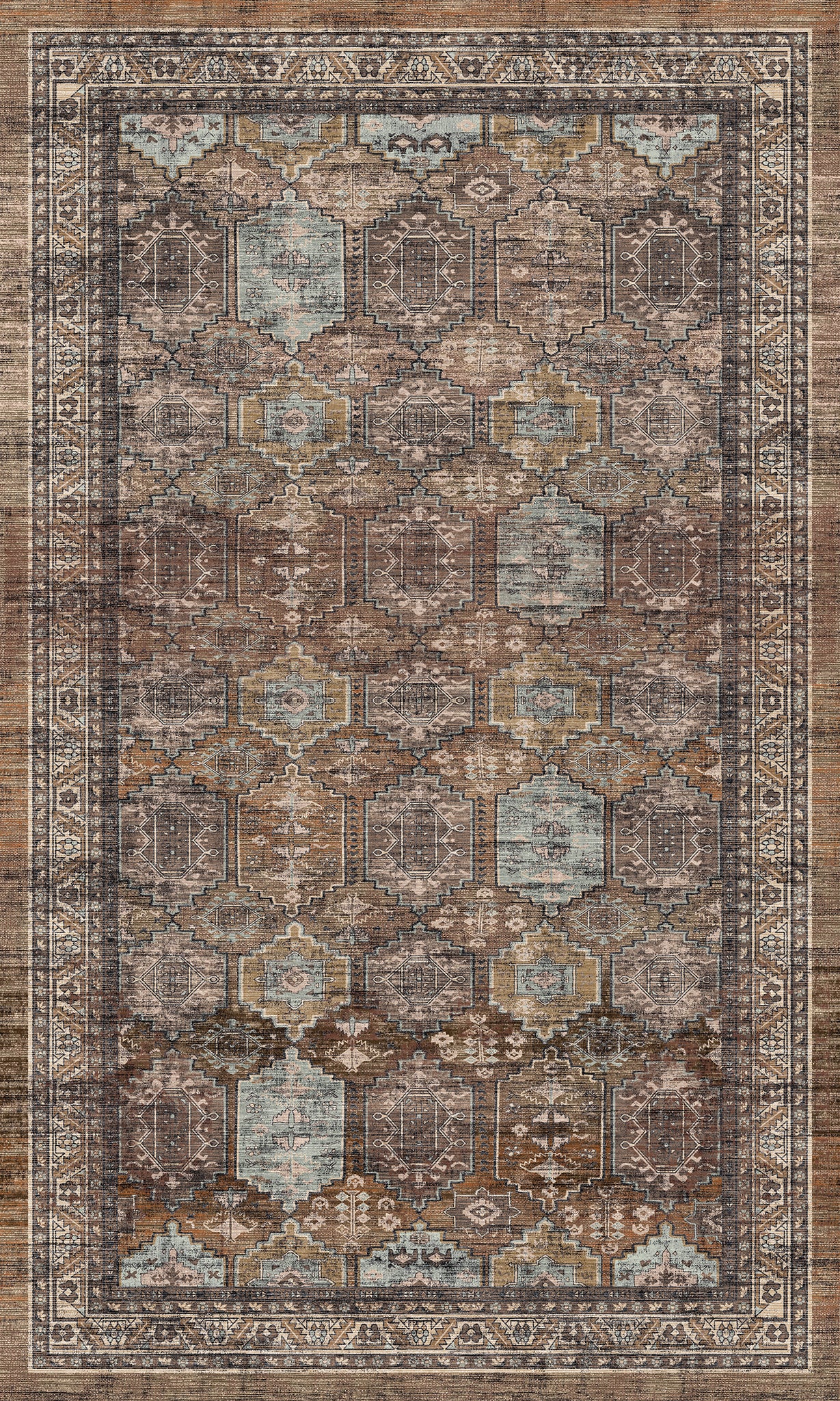 Asher Geometric Medallion Rug