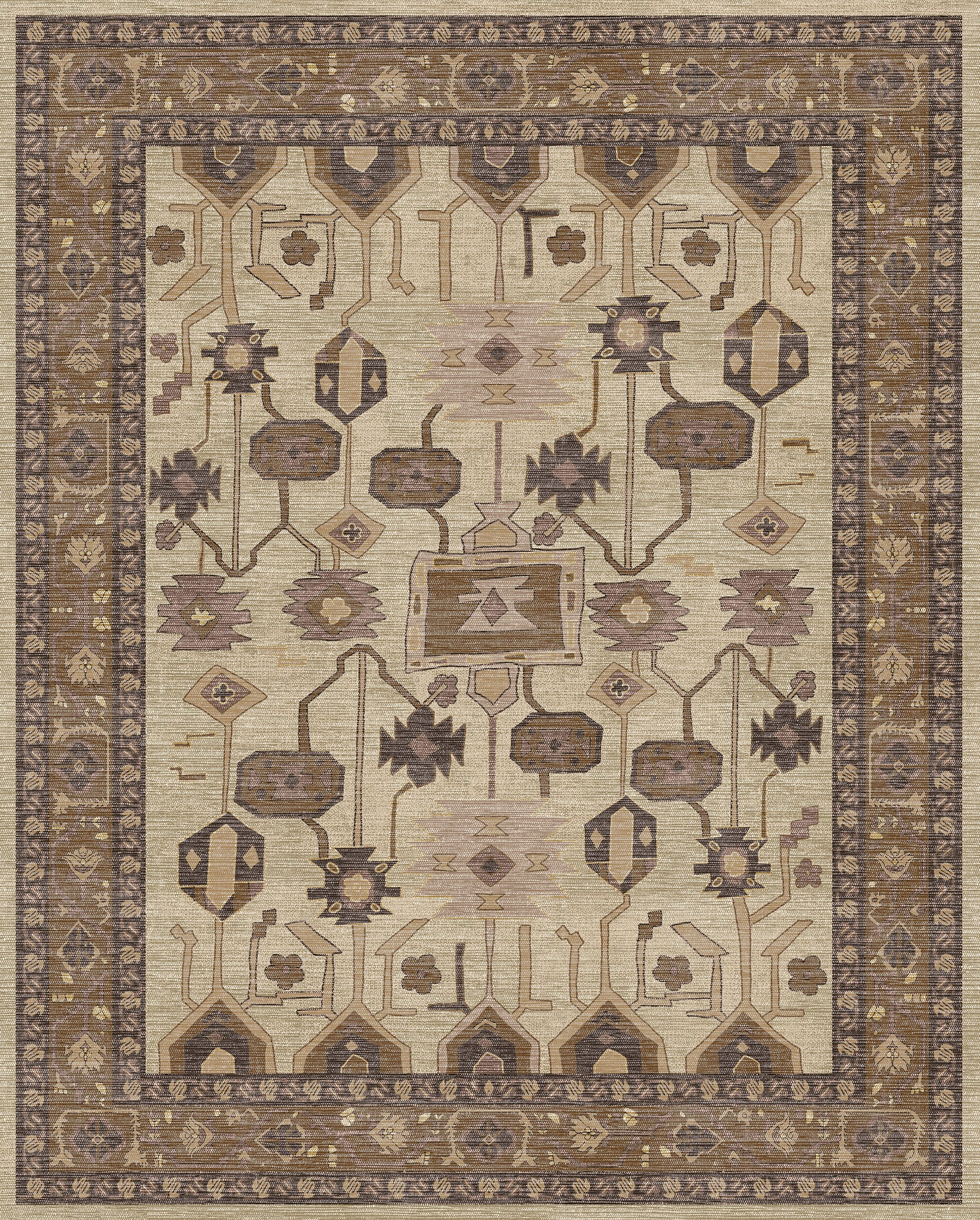 Idris Geometric Ornamental Rug