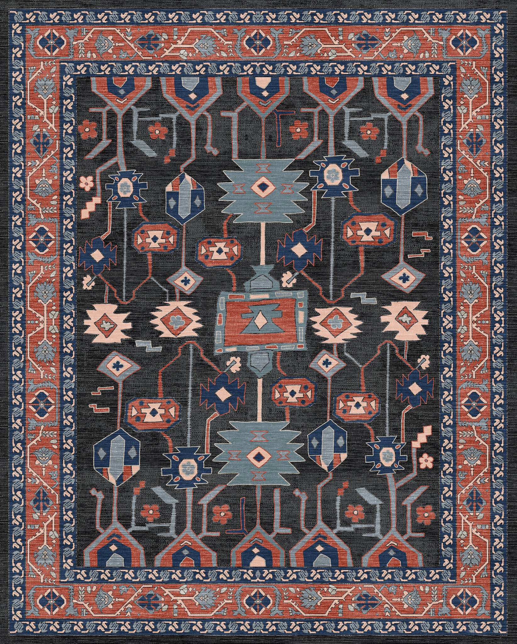 Idris Geometric Ornamental Rug