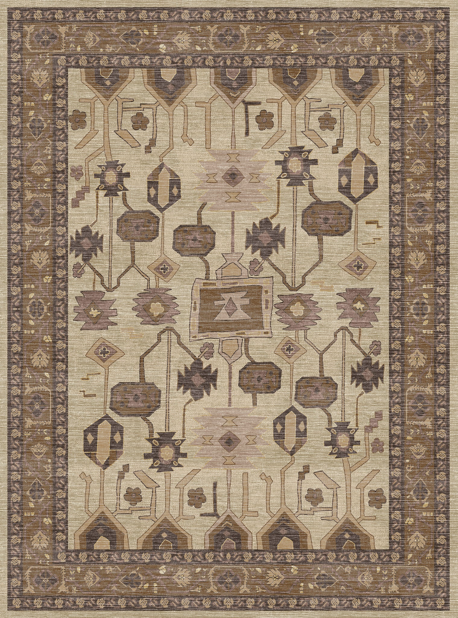 Idris Geometric Ornamental Rug