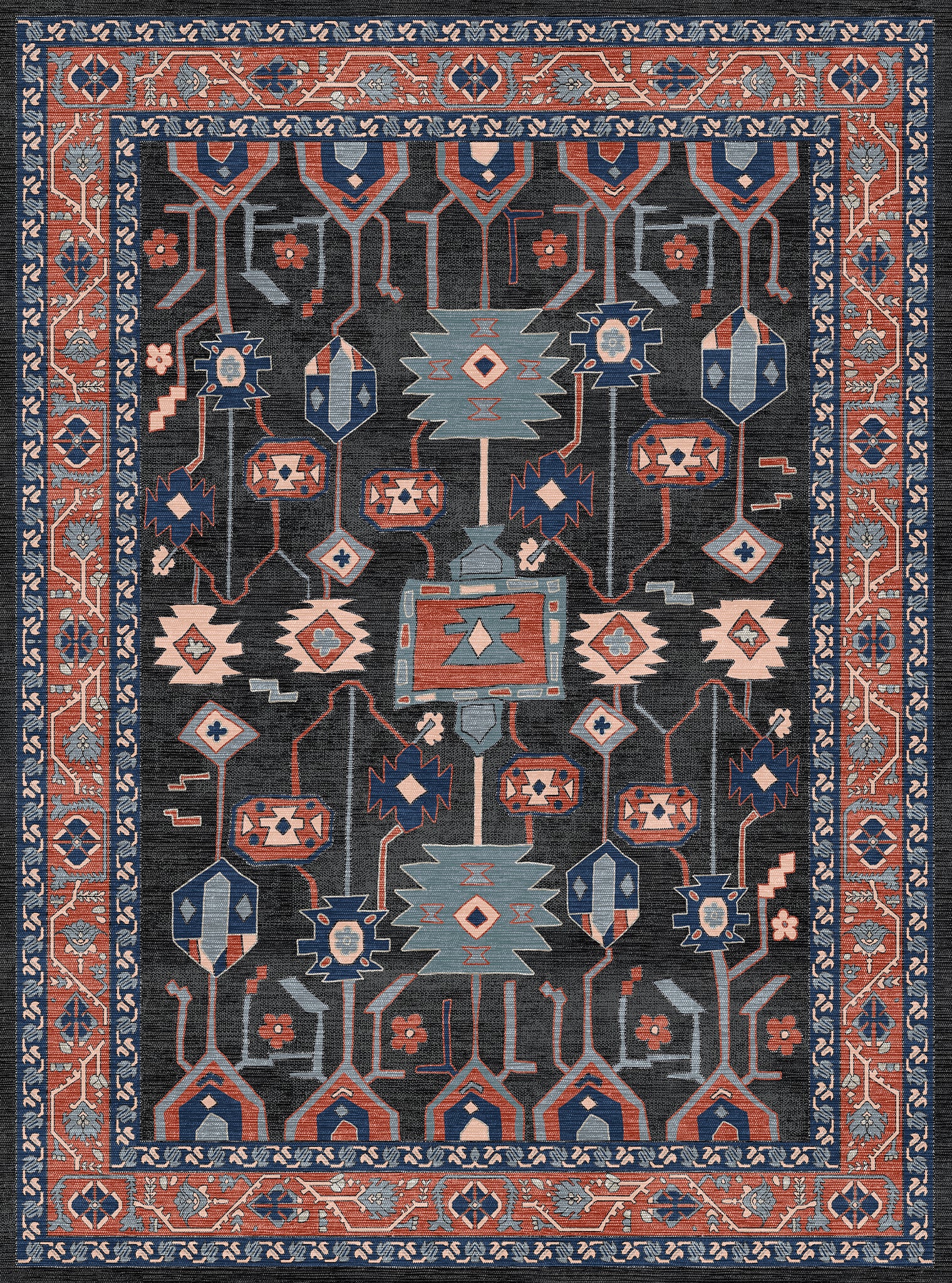 Idris Geometric Ornamental Rug