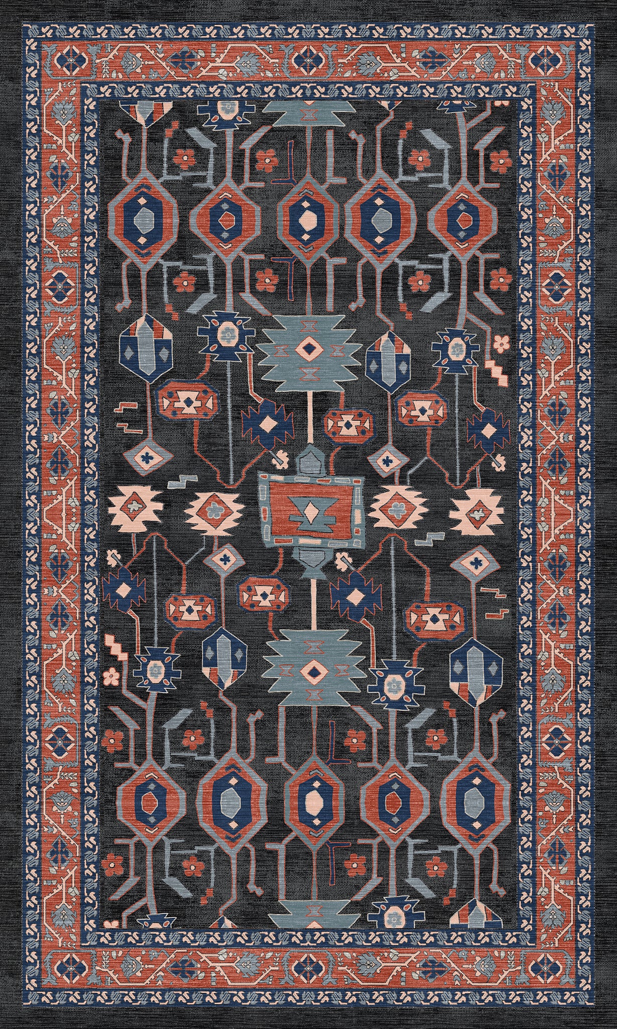 Idris Geometric Ornamental Rug