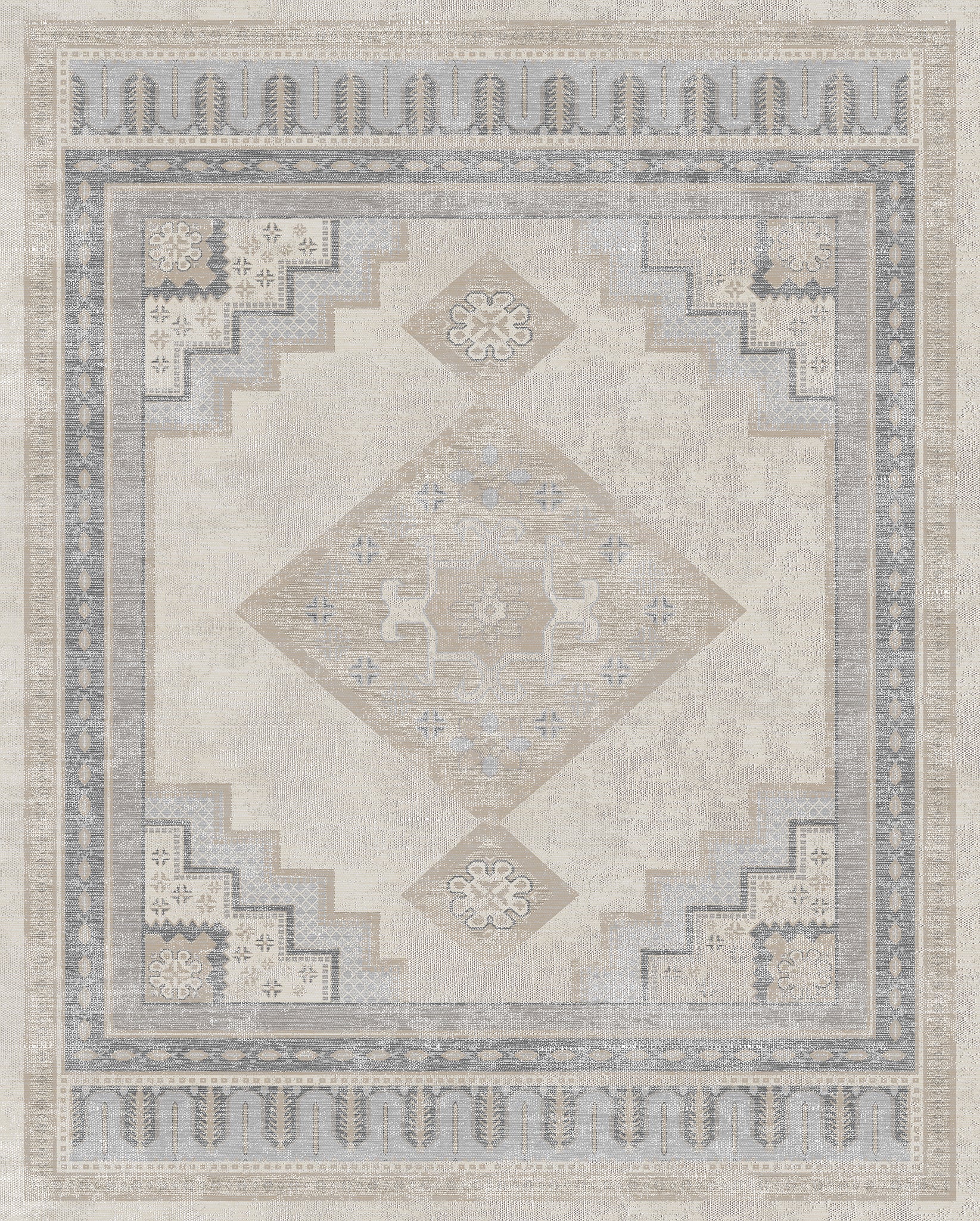 Selene Geometric Diamond Rug