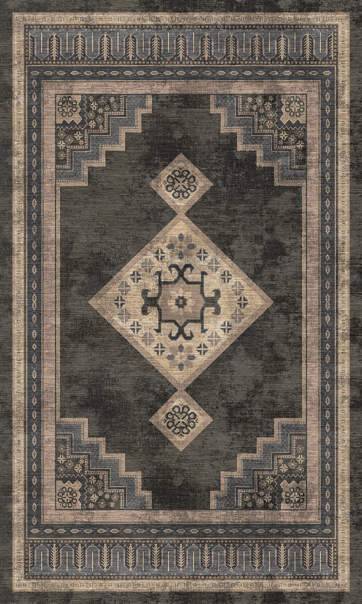 Selene Geometric Diamond Rug