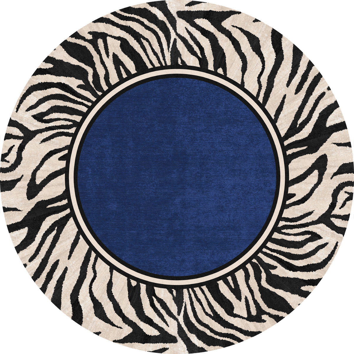 Jax Tapete em negrito com estampa de borda de zebra