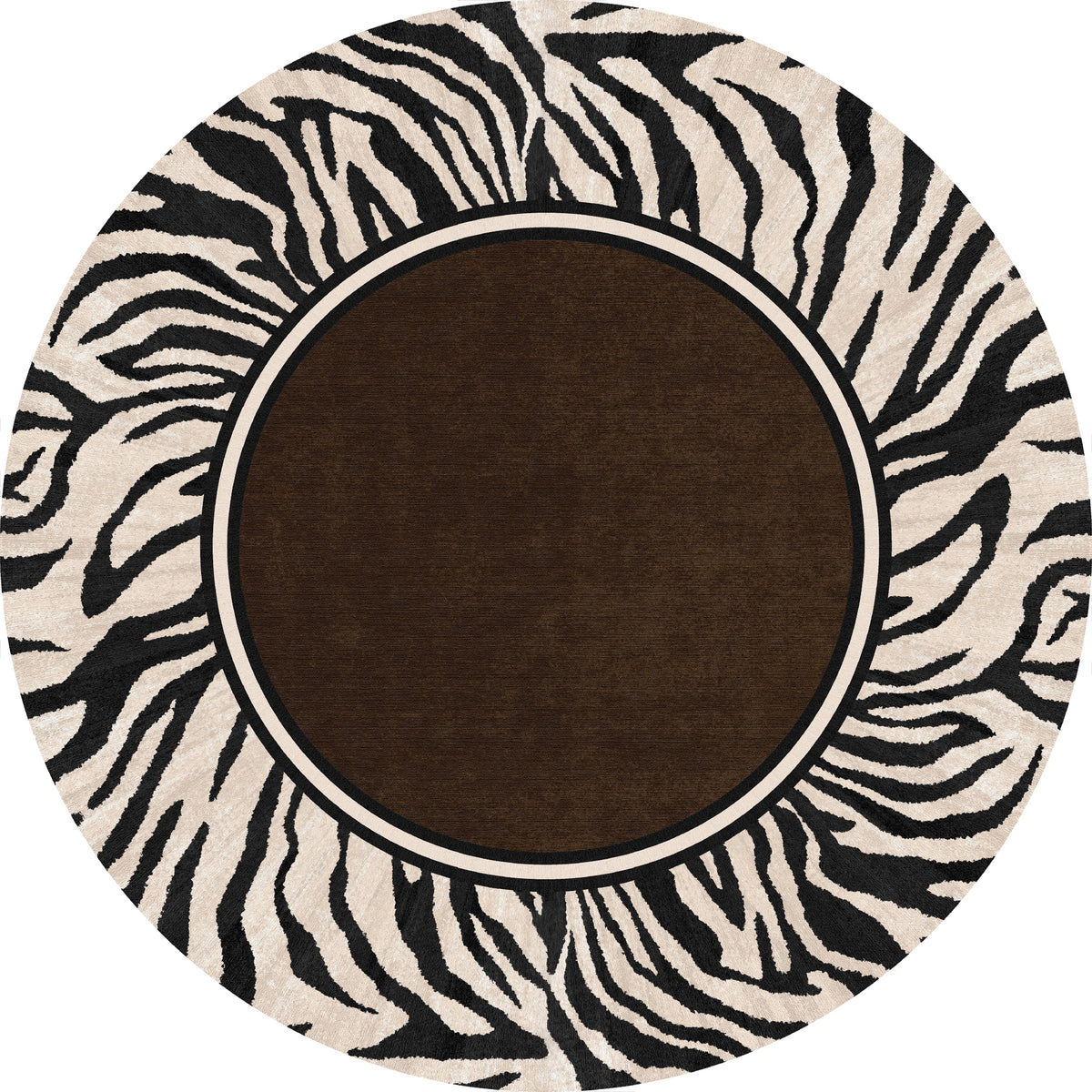 Jax Tapete em negrito com estampa de borda de zebra