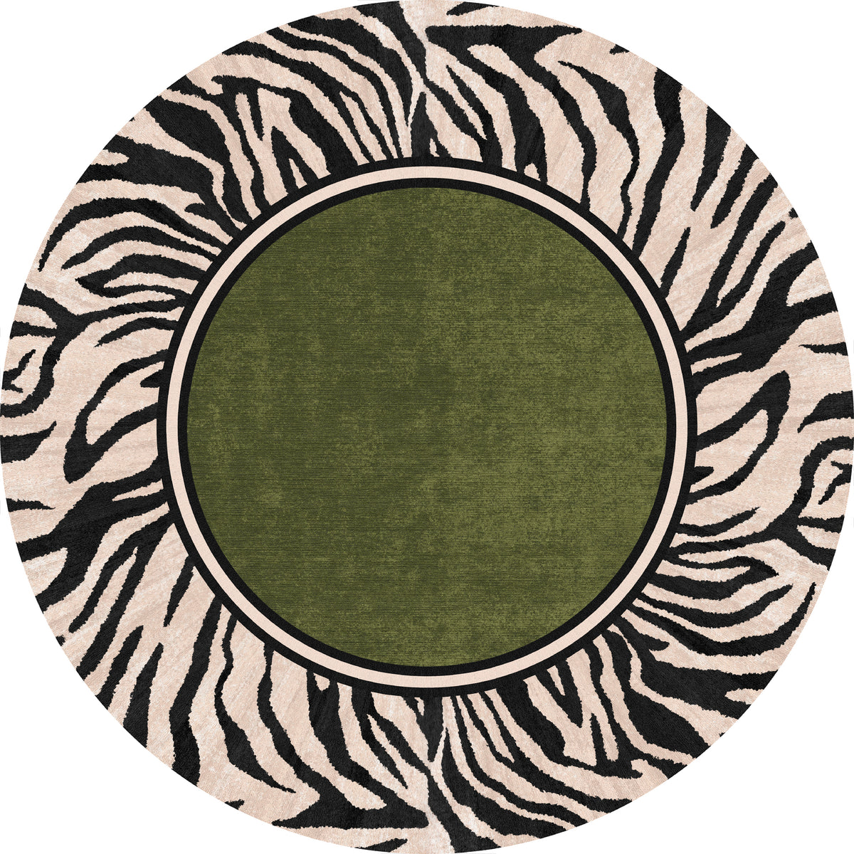 Jax Tapete em negrito com estampa de borda de zebra