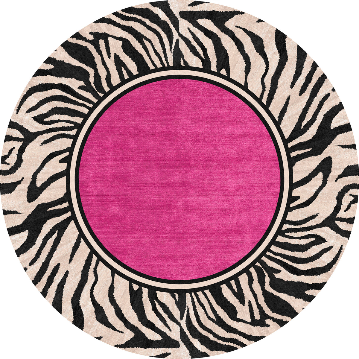 Jax Tapete em negrito com estampa de borda de zebra