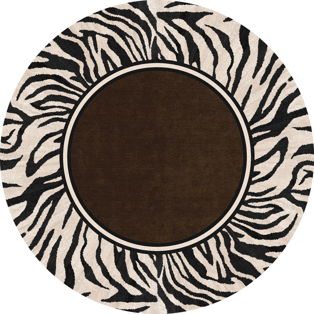Jax Tapete em negrito com estampa de borda de zebra