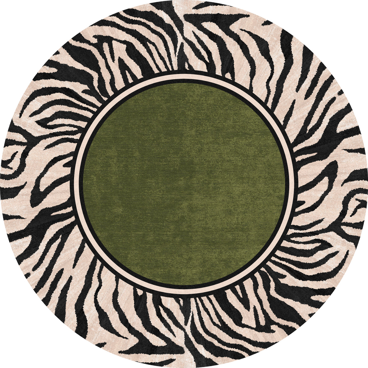 Jax Tapete em negrito com estampa de borda de zebra