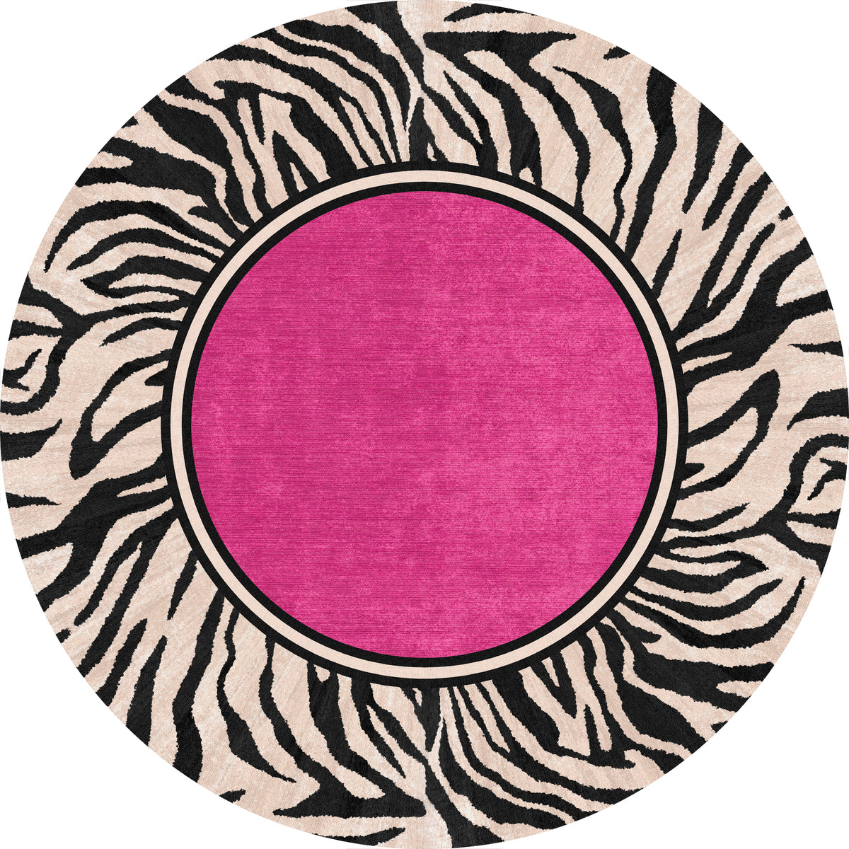 Jax Tapete em negrito com estampa de borda de zebra