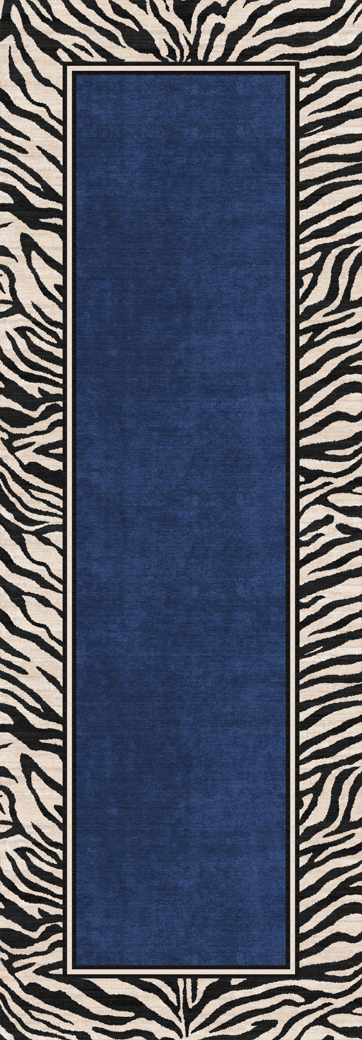 Jax Tapete em negrito com estampa de borda de zebra
