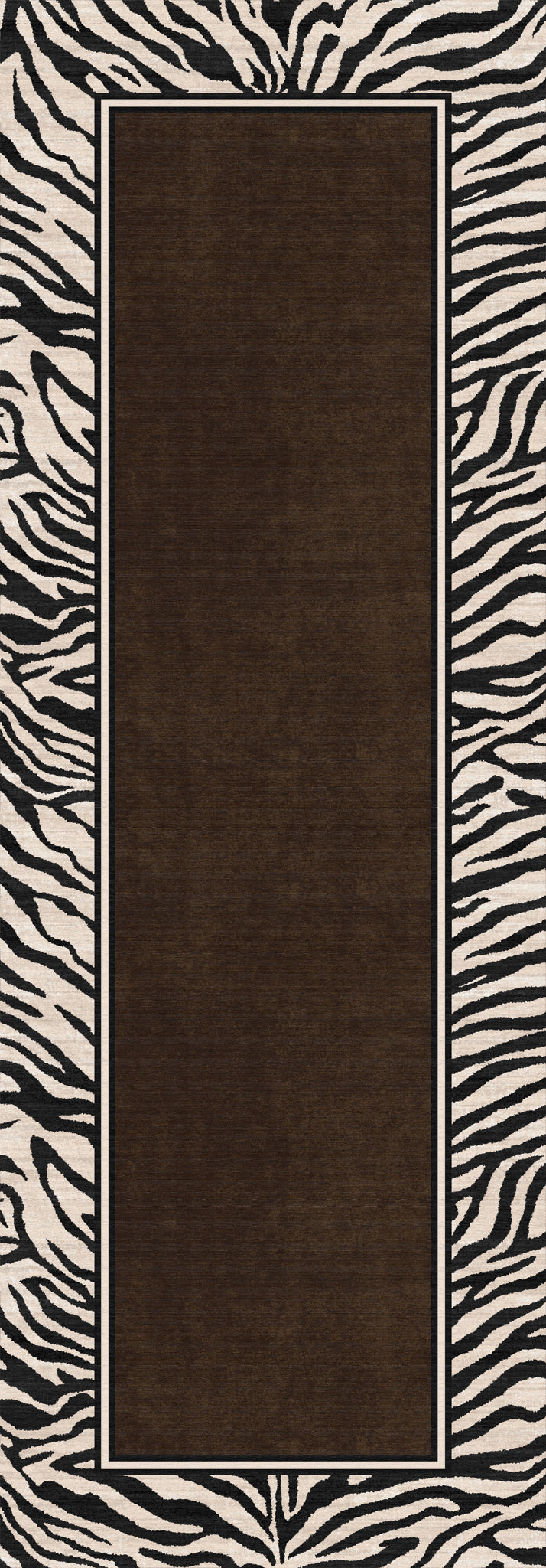 Jax Tapete em negrito com estampa de borda de zebra
