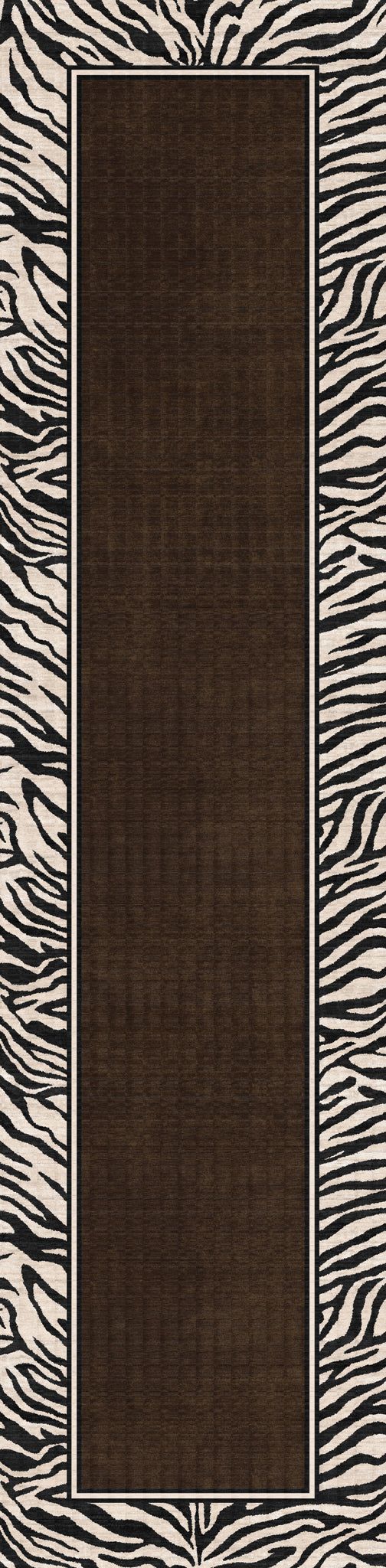 Jax Tapete em negrito com estampa de borda de zebra