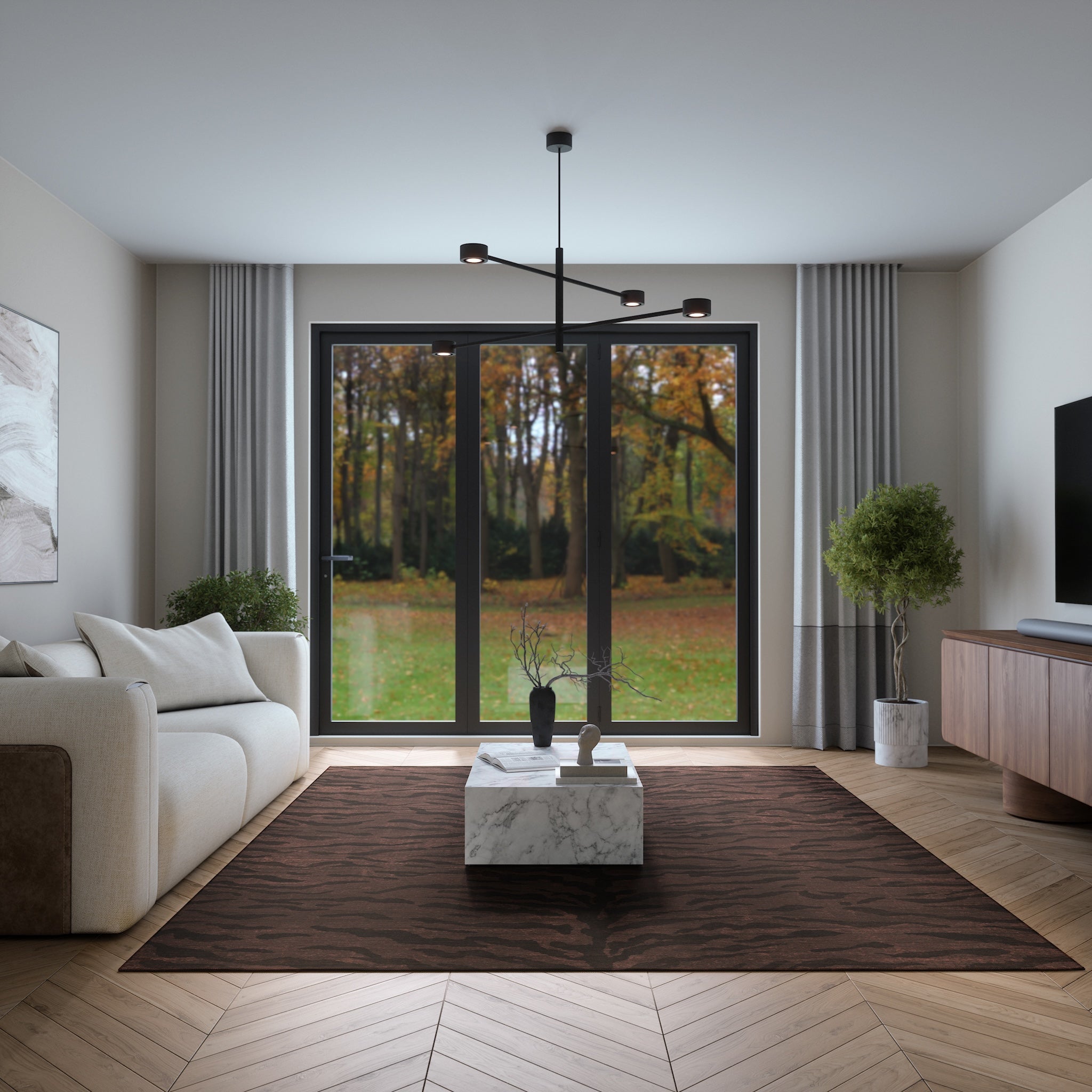 Ines Modern Tiger Print Rug